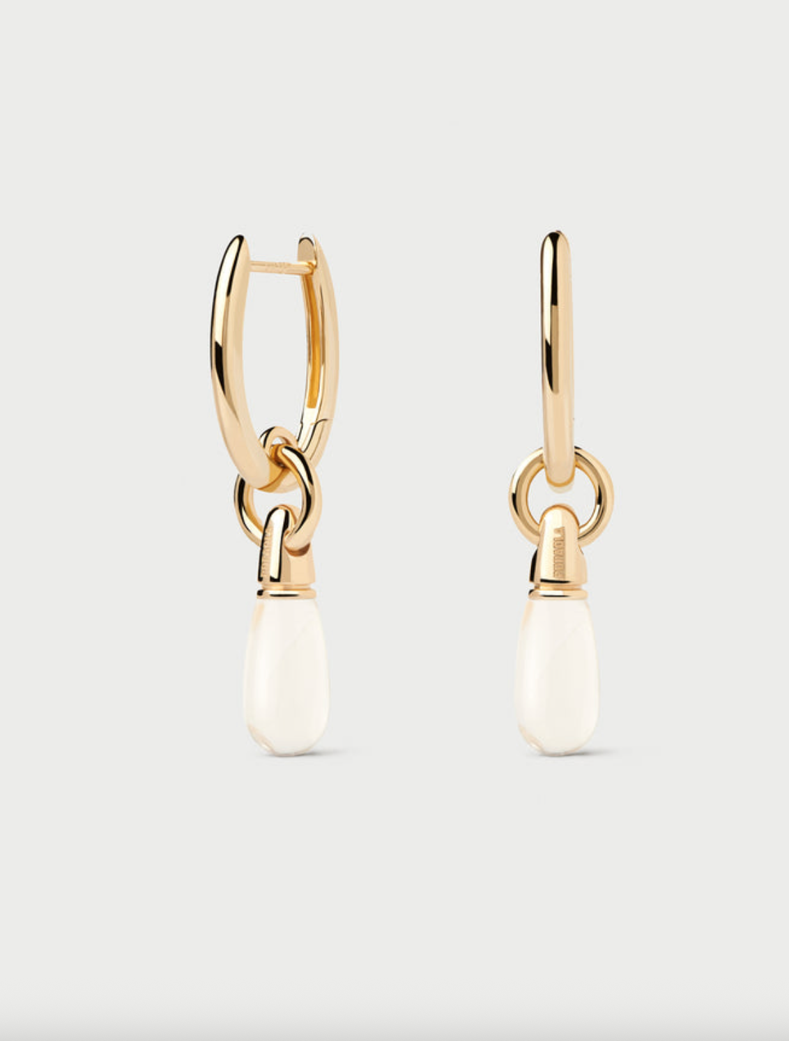 Rock Crystal Jupiter Single Hoop (x2)