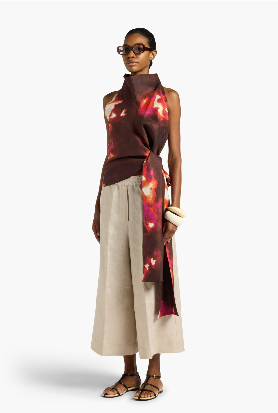 Printed Sleeveless Top