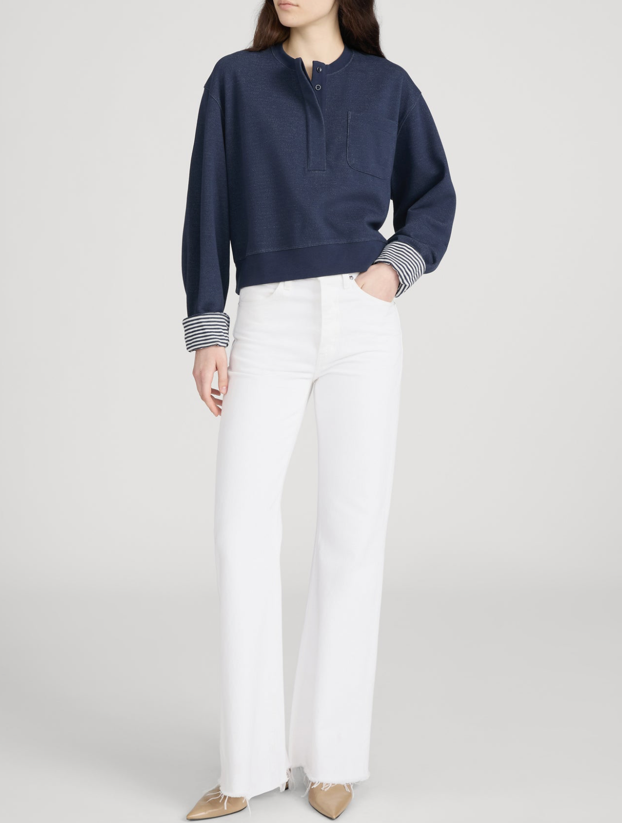 The Stripe Cuff Sweatshirt