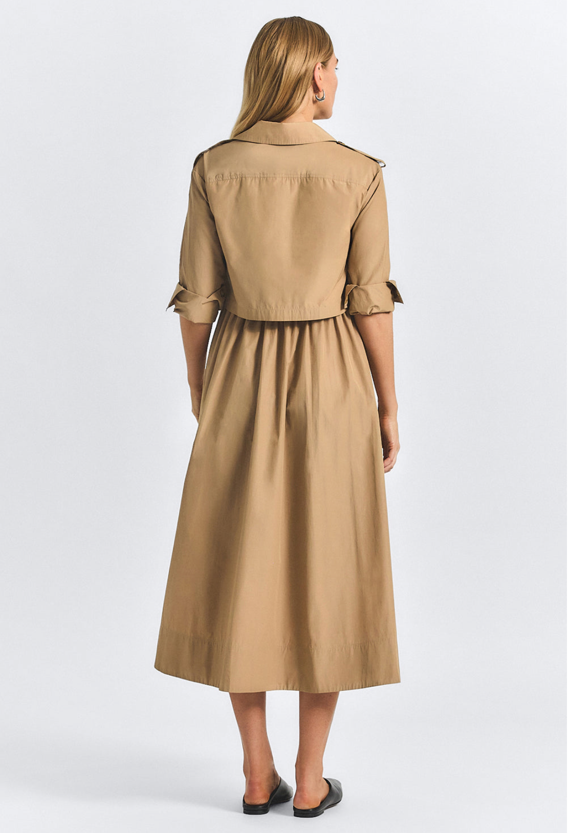 Janine Poly Cotton Poplin Trench Dress