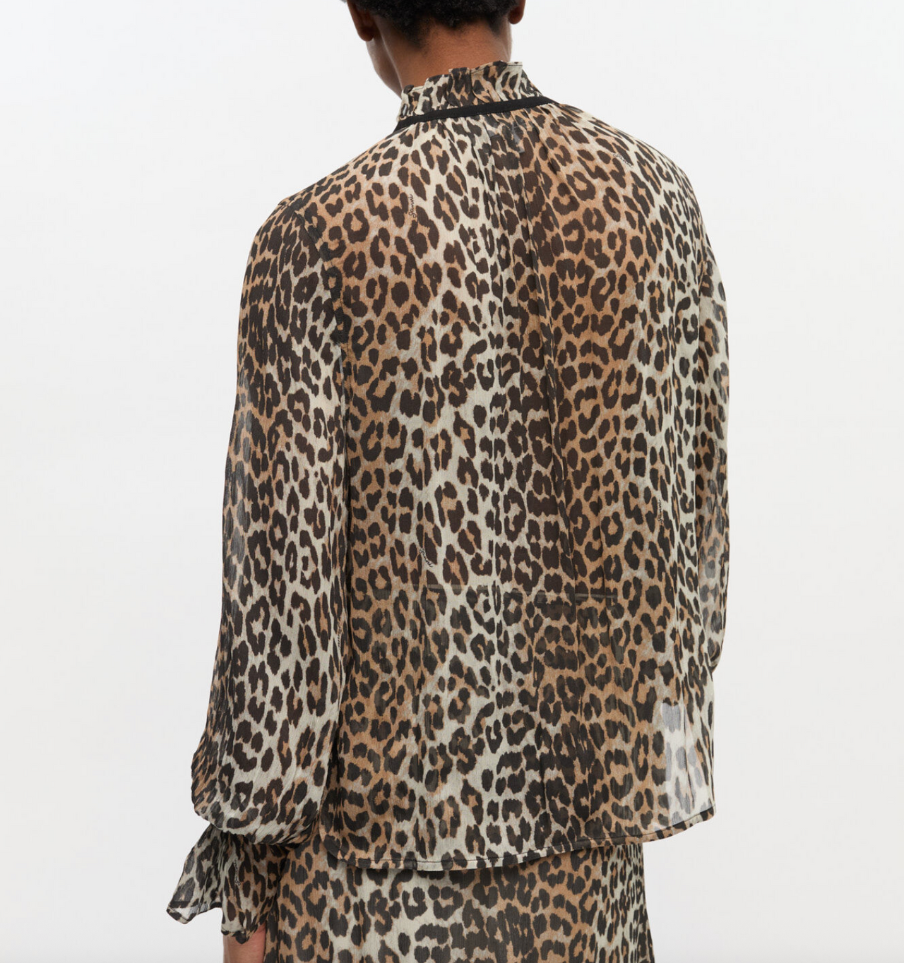 Printed Viscose Chiffon Tie String Shirt