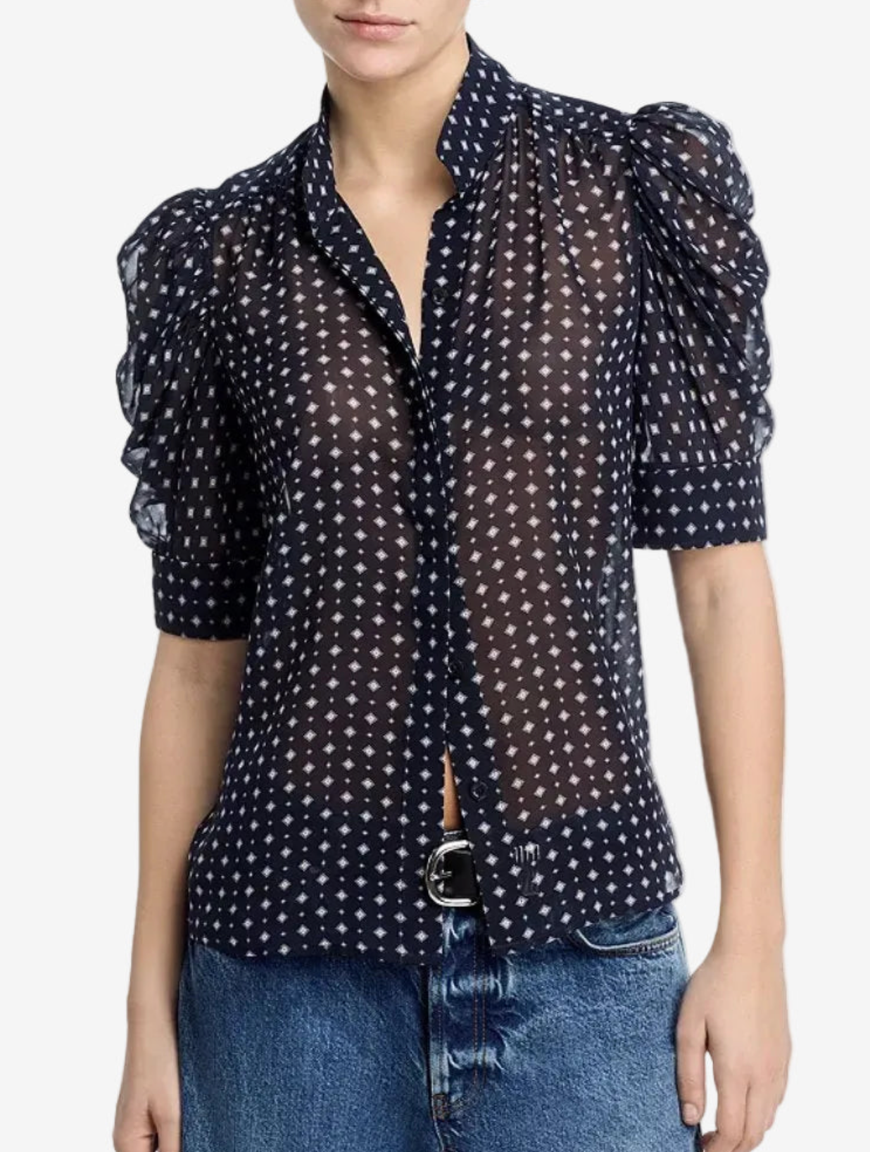 The Tie Print Gillian Top