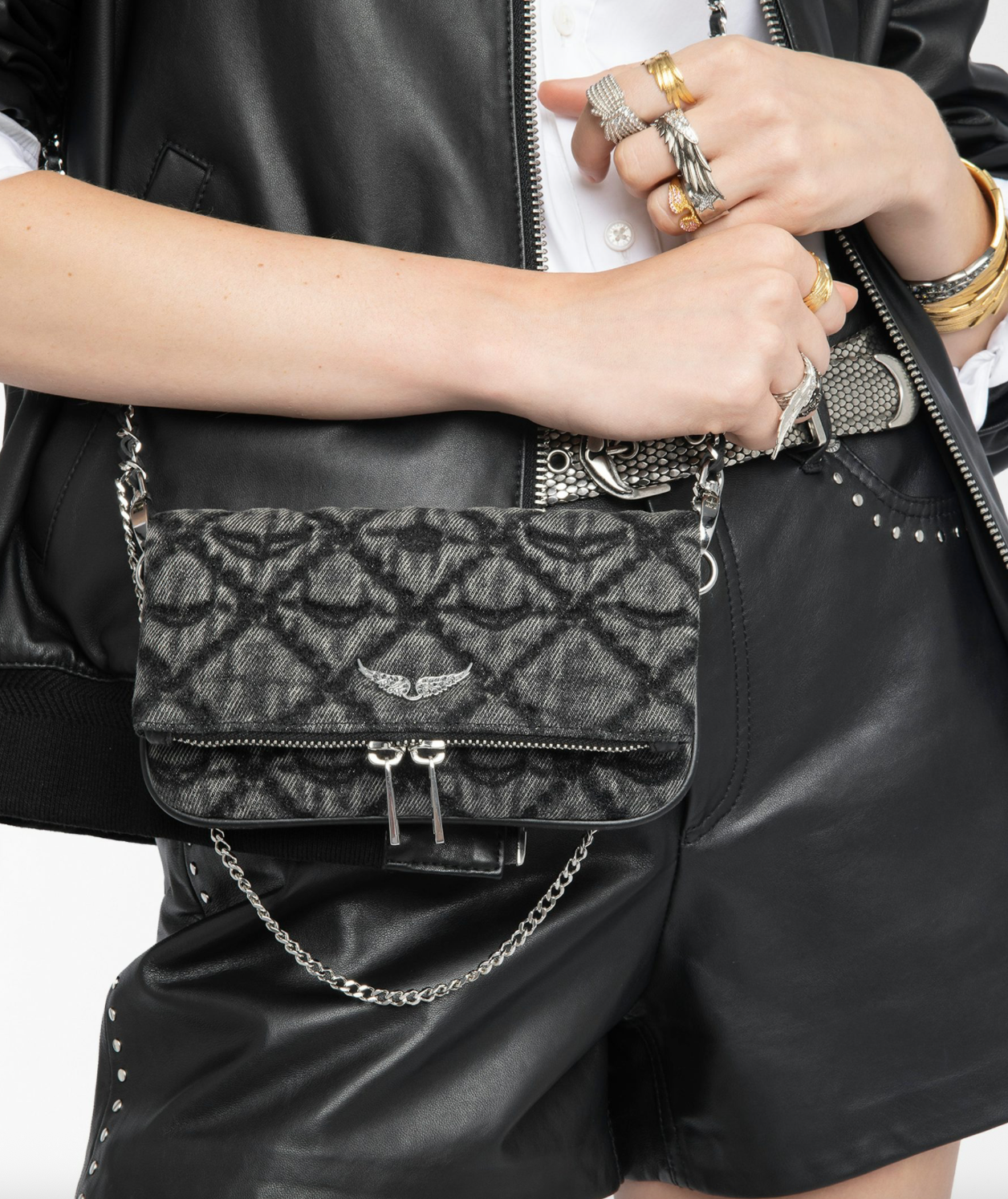 Rock II Denim Monogram Handbag
