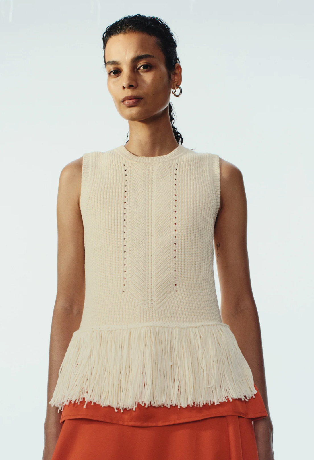 Collins Fringe Knit Blouse