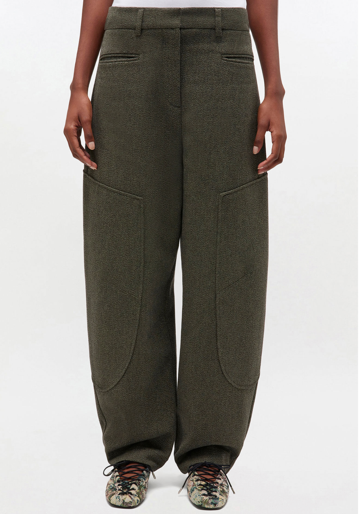 Mouline Suiting Curved Pants