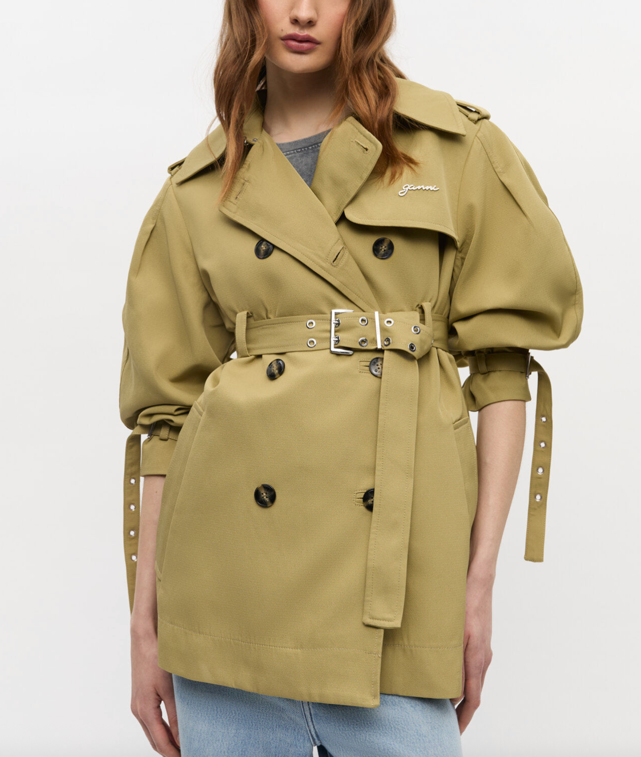 Heavy Twill Midi Trench Coat