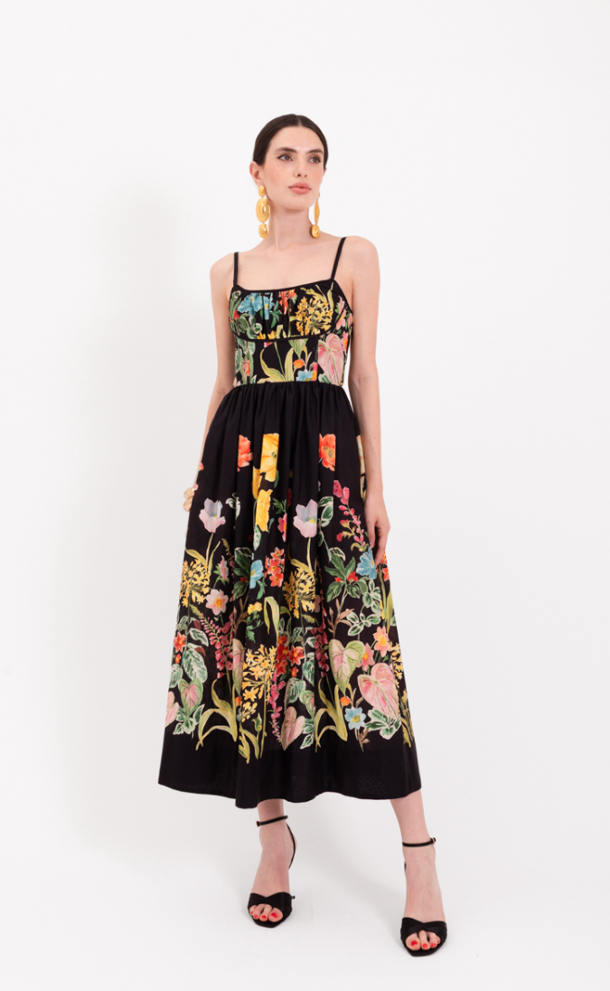 Printed Spaghetti Strap Dress