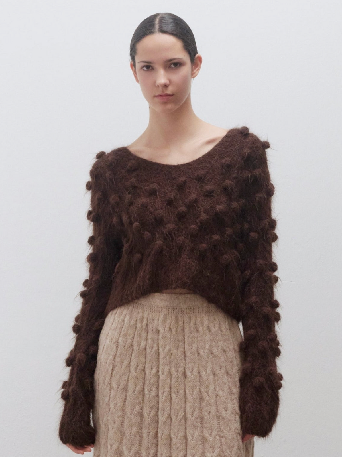 Tokoto V-Neck Textured Sweater
