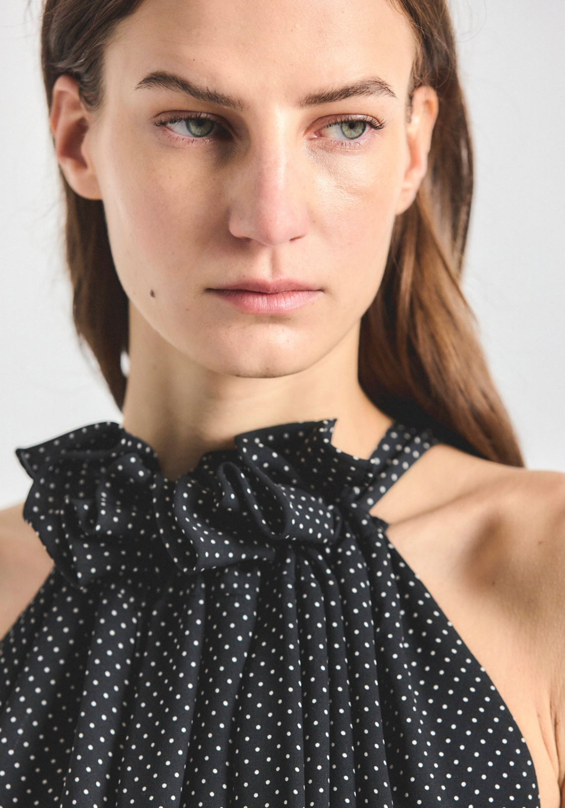 Sadie Baby Dot Print Georgette Trapeze Dress