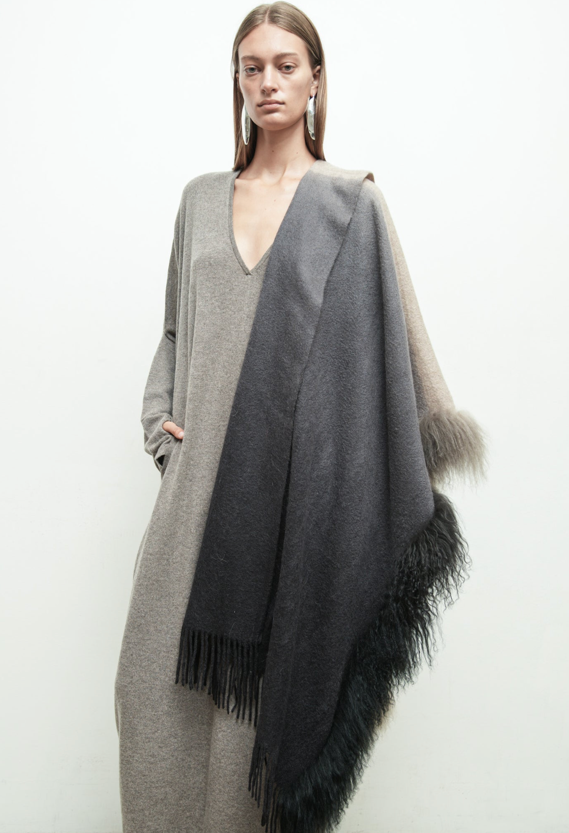 Dip Dye Mongolian Scarf