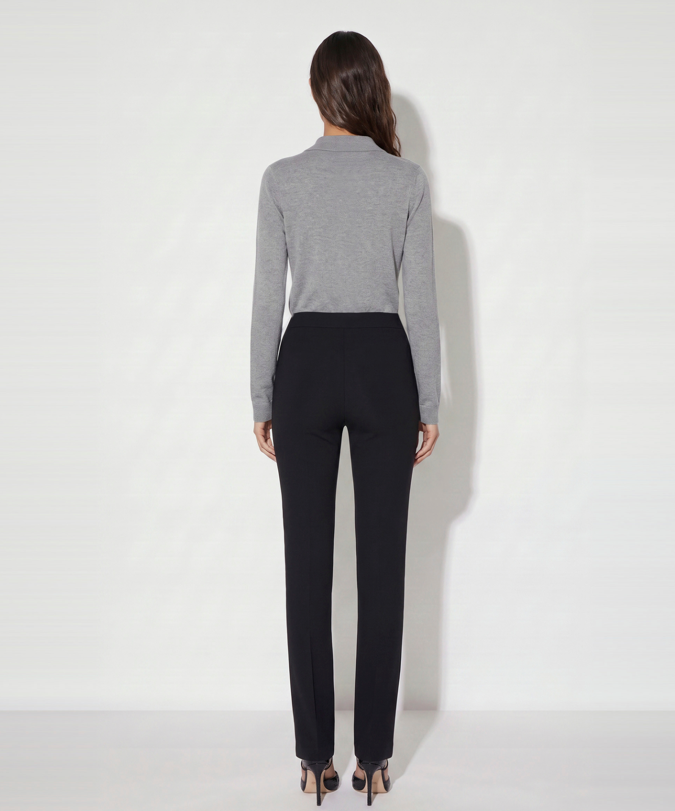 ELISABETTA FRANCHI Bootcut Trouser in Double Crepe 