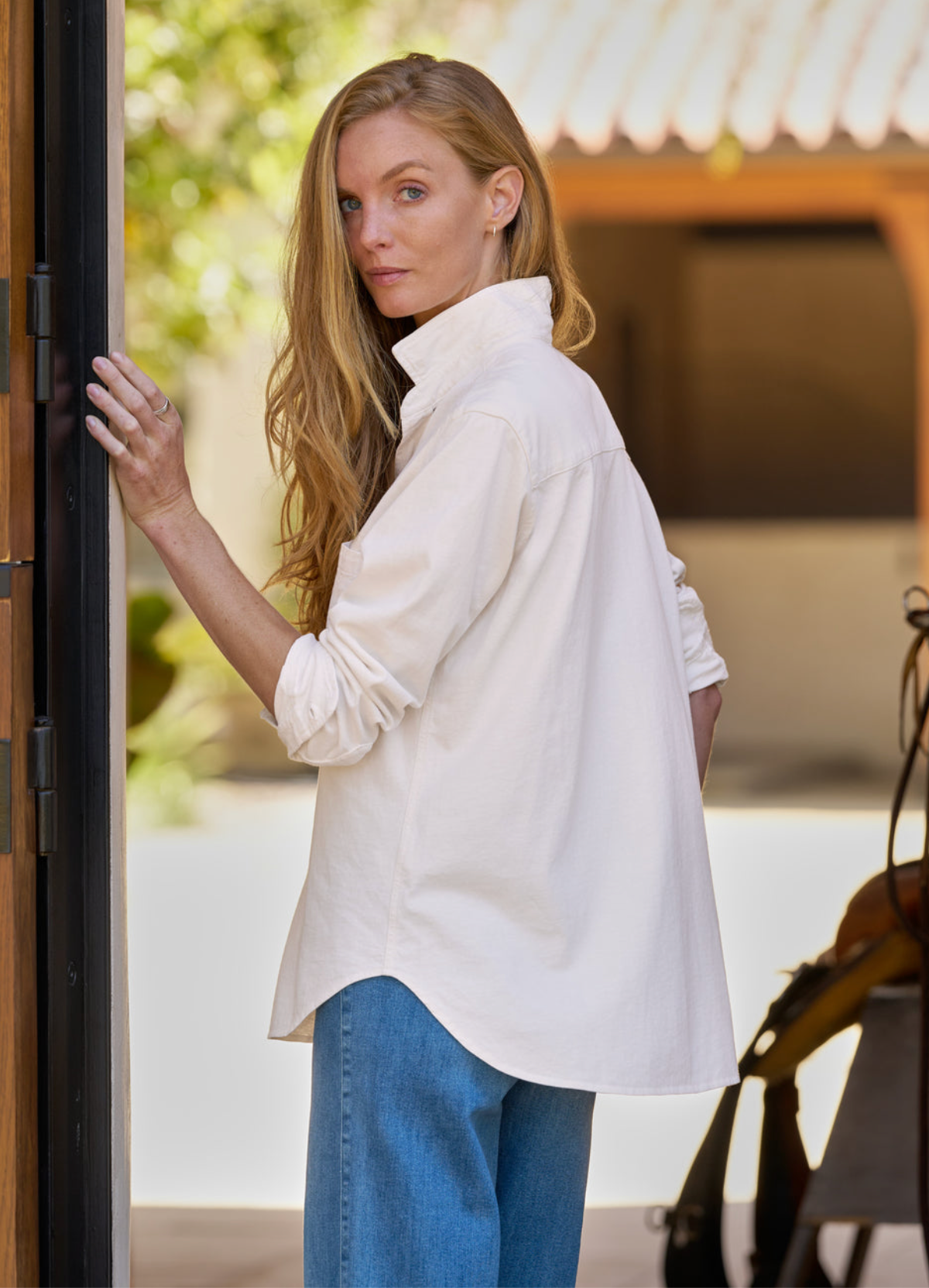 FRANK AND EILEEN Waverly Button Up VINTAGE WHITE 