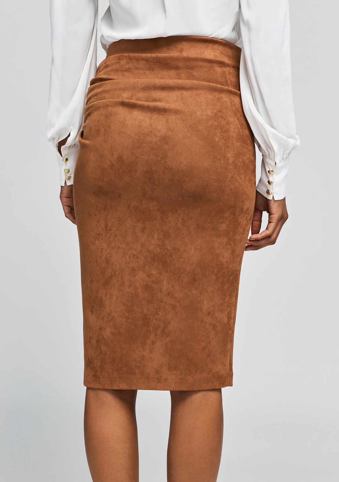 GENERATION LOVE Gina Vegan Leather Skirt Tawny 