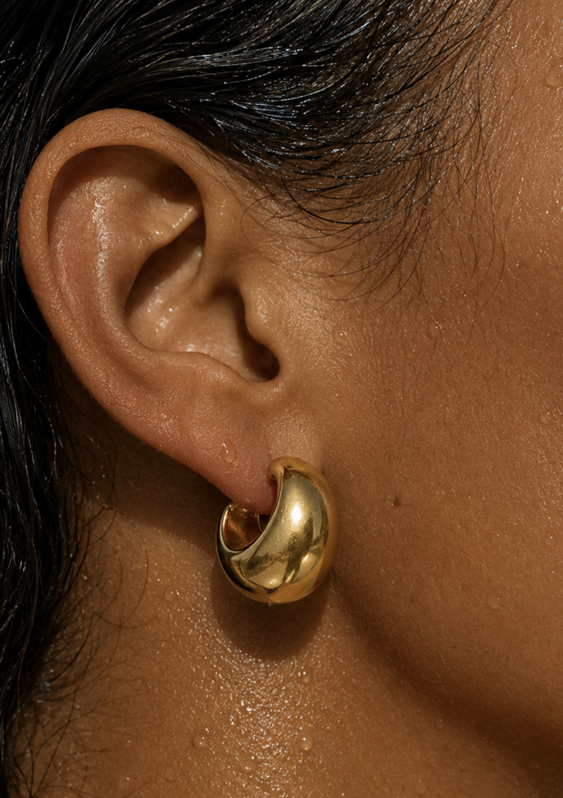Kane Dome Half Hoop Earring