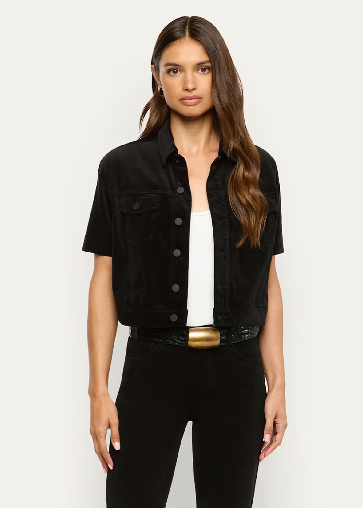 Kirstie Short Sleeve Crop Jacket Velvet