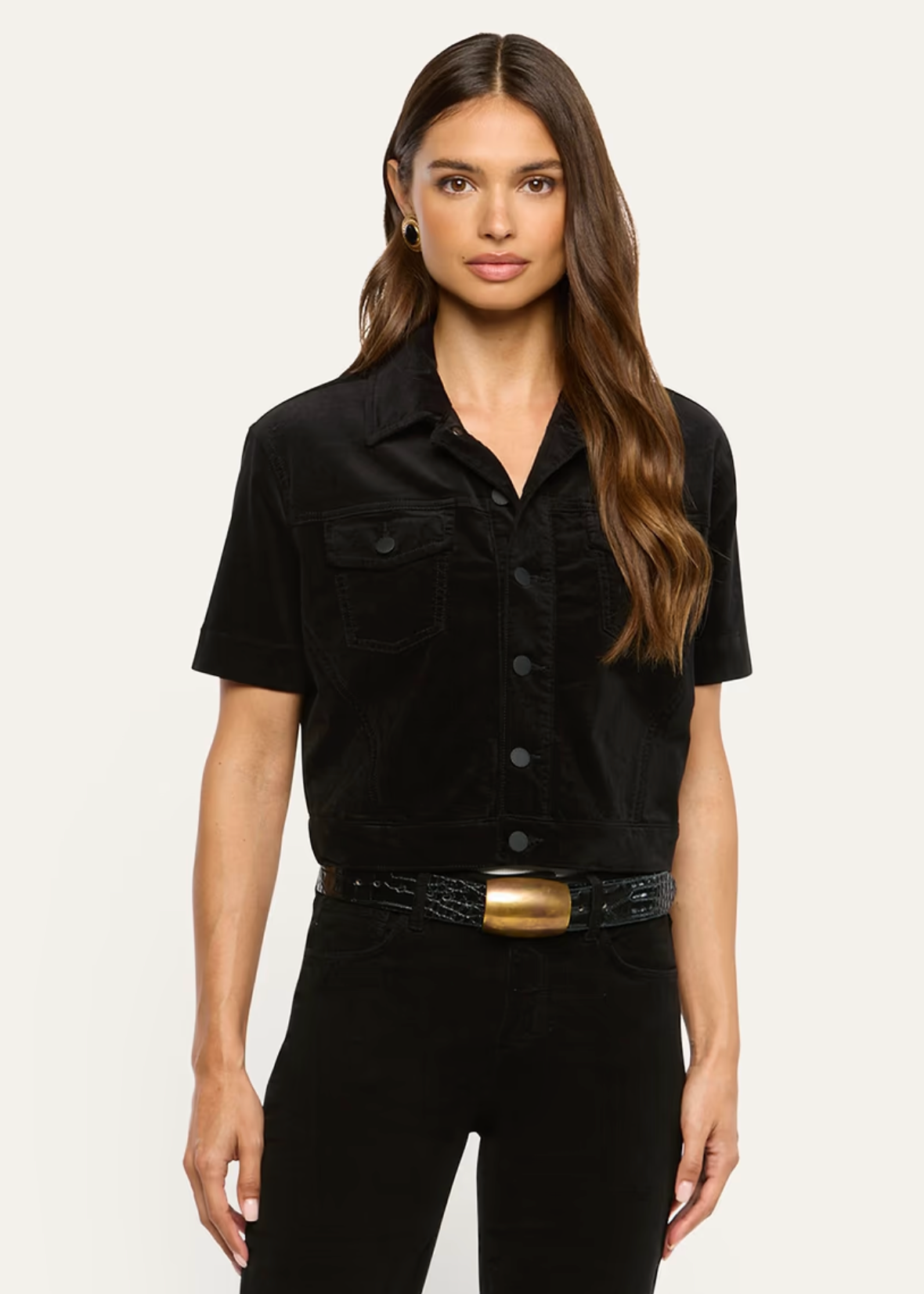 Kirstie Short Sleeve Crop Jacket Velvet