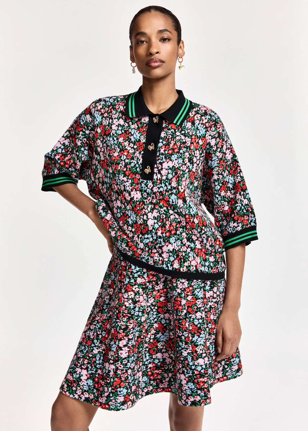 Konnie Knitted Jacquard Skirt
