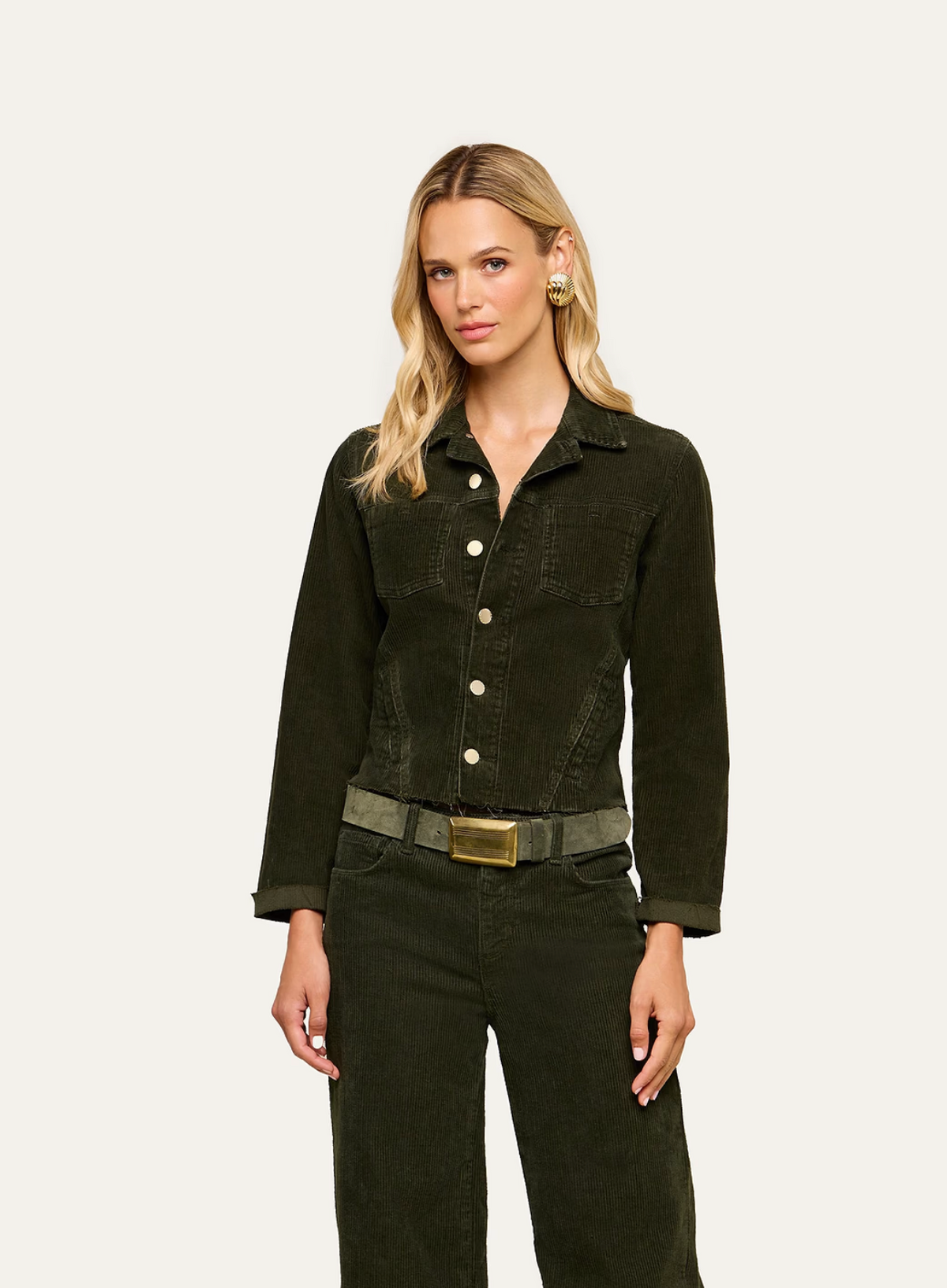 Janelle Slim Raw Jacket Corduroy