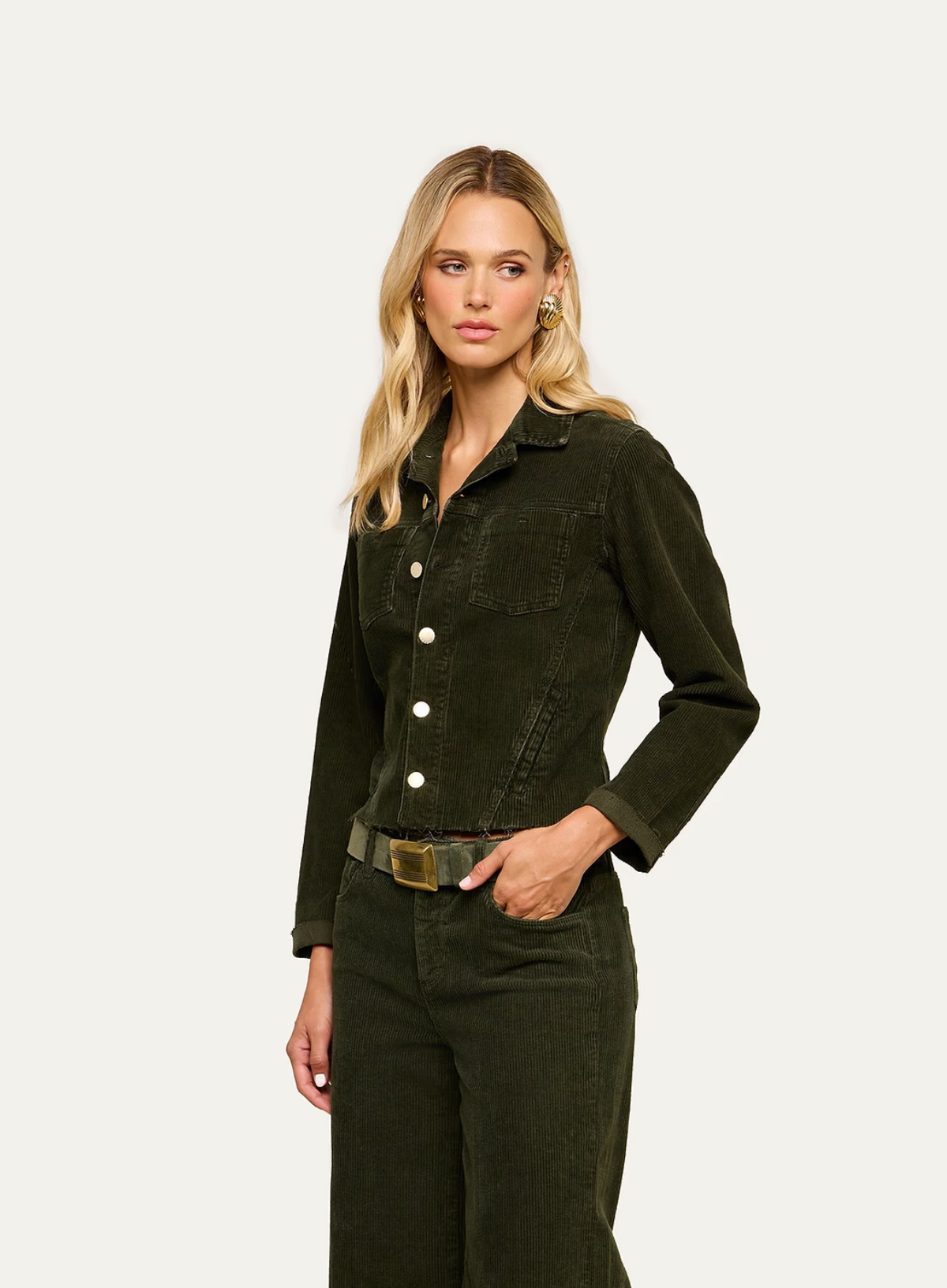 Janelle Slim Raw Jacket Corduroy