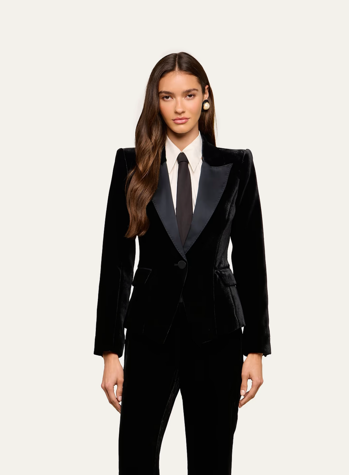 Philippa Strong Shoulder Tux Blazer