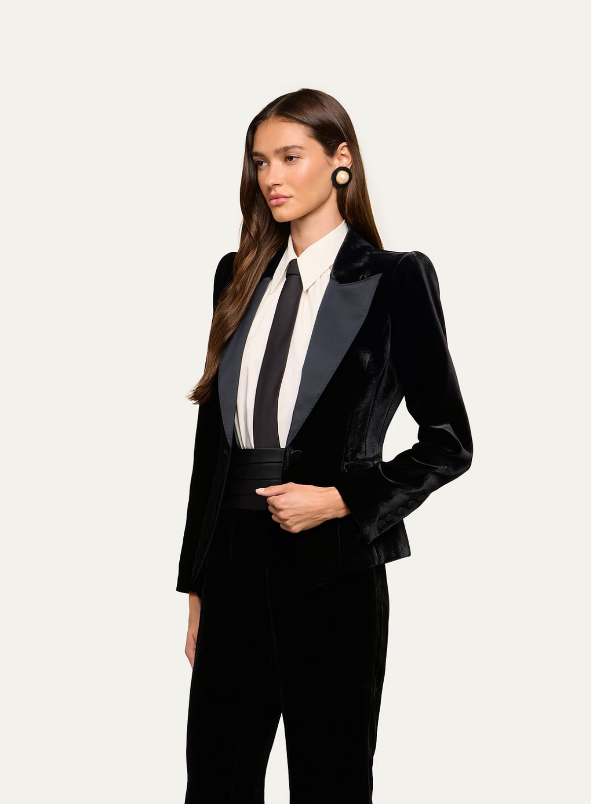 Philippa Strong Shoulder Tux Blazer