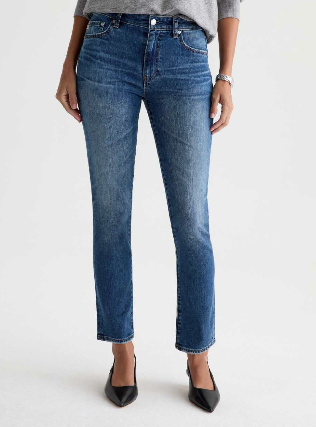 Mari Mid Rise Slim Straight