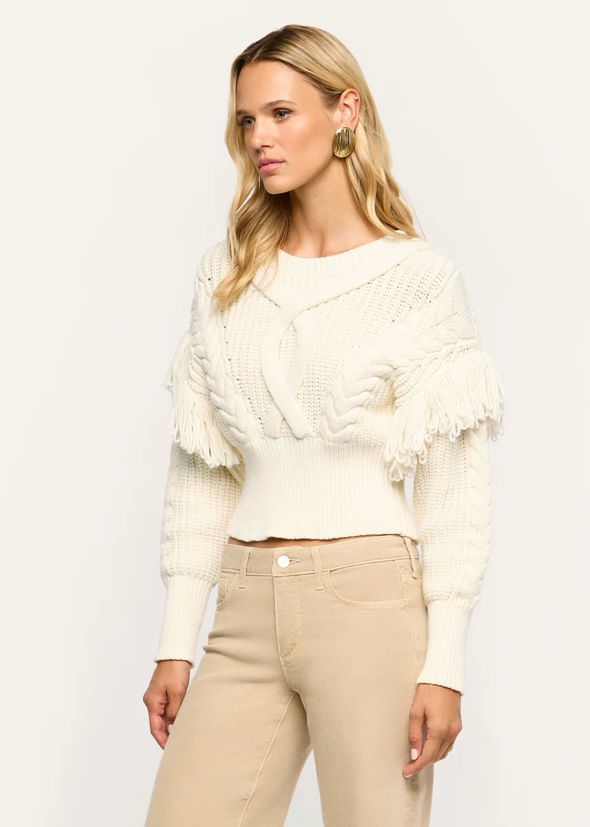 Ottavia Lace Back Cable Pullover