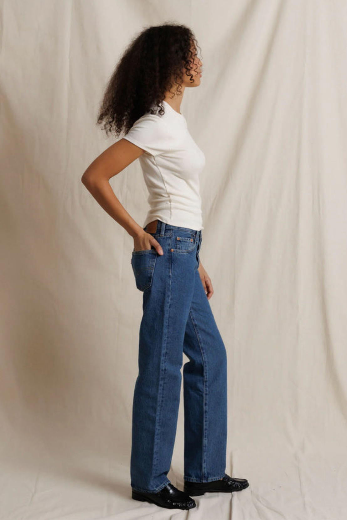Perfect White Tee Lili Short Sleeve Crew Natural 