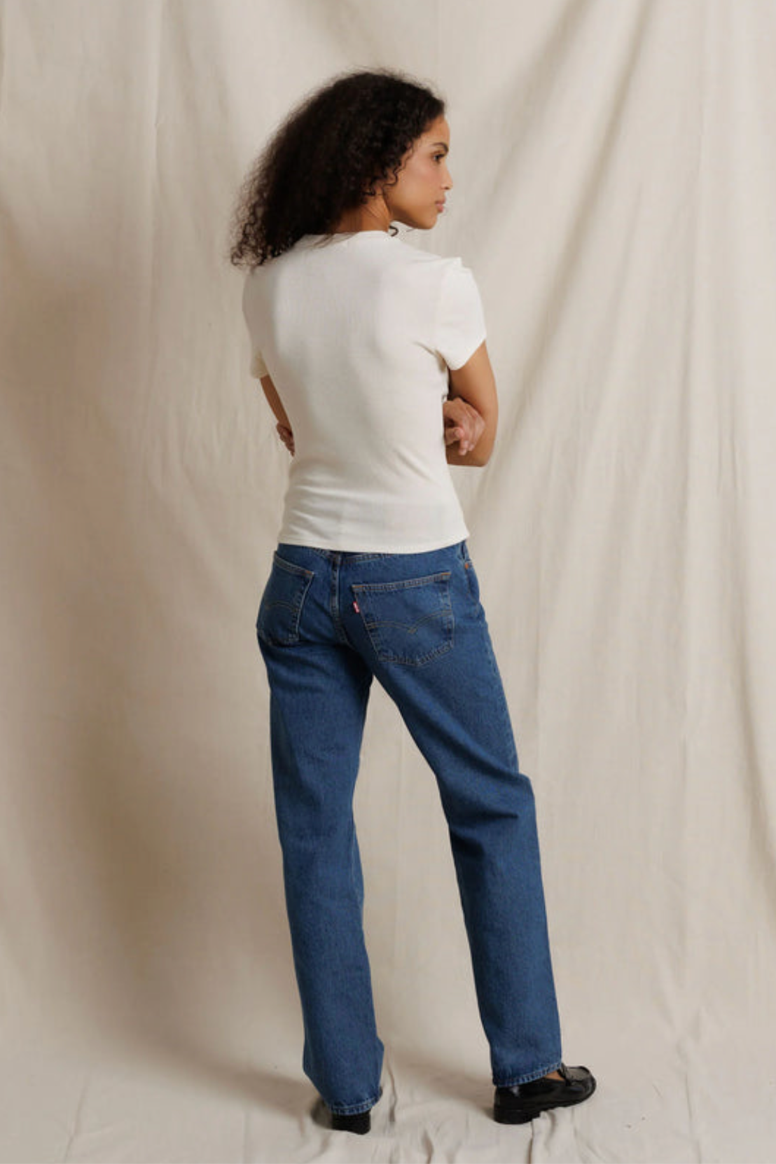 Perfect White Tee Lili Short Sleeve Crew Natural 