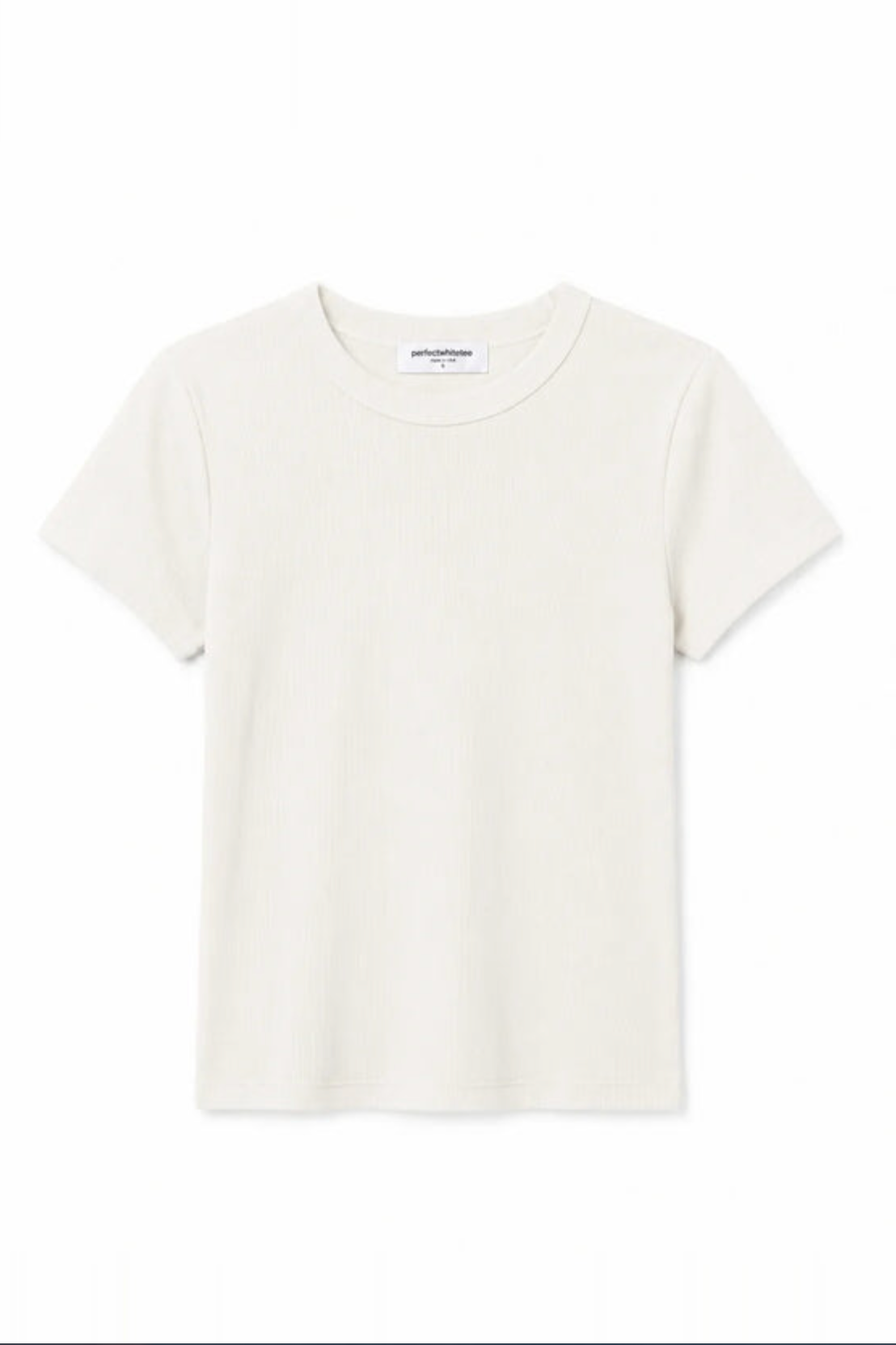 Perfect White Tee Lili Short Sleeve Crew Natural 