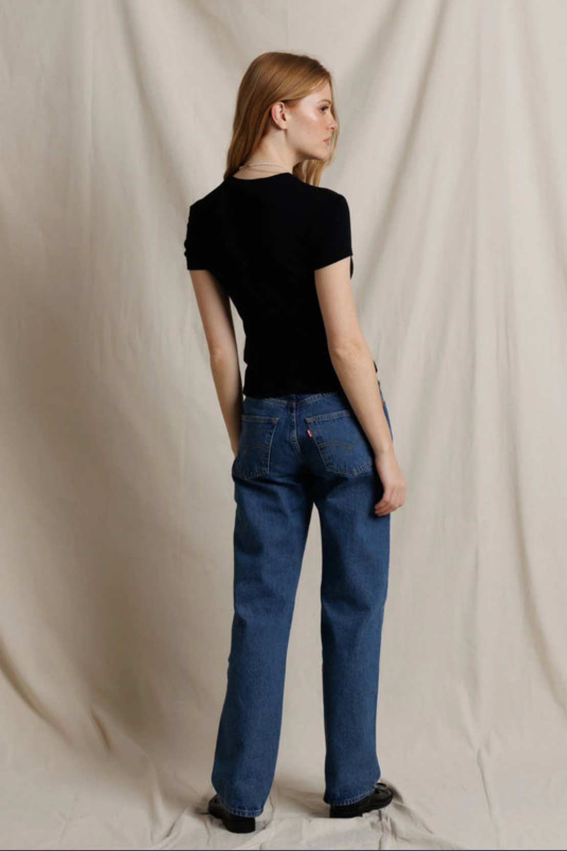 Perfect White Tee Lili Short Sleeve Crew True Black 