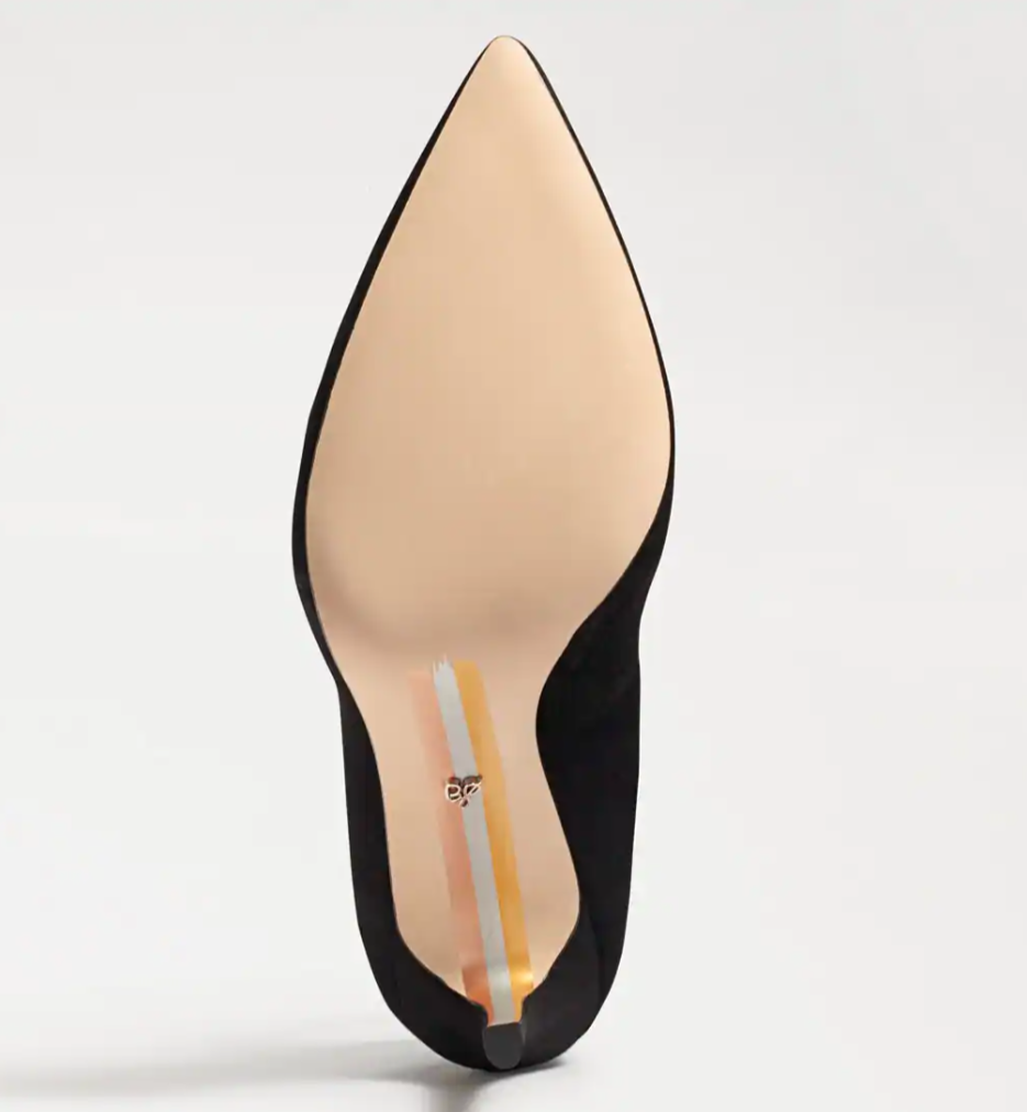 SAM EDELMAN HAZEL PUMP BLACK SUEDE