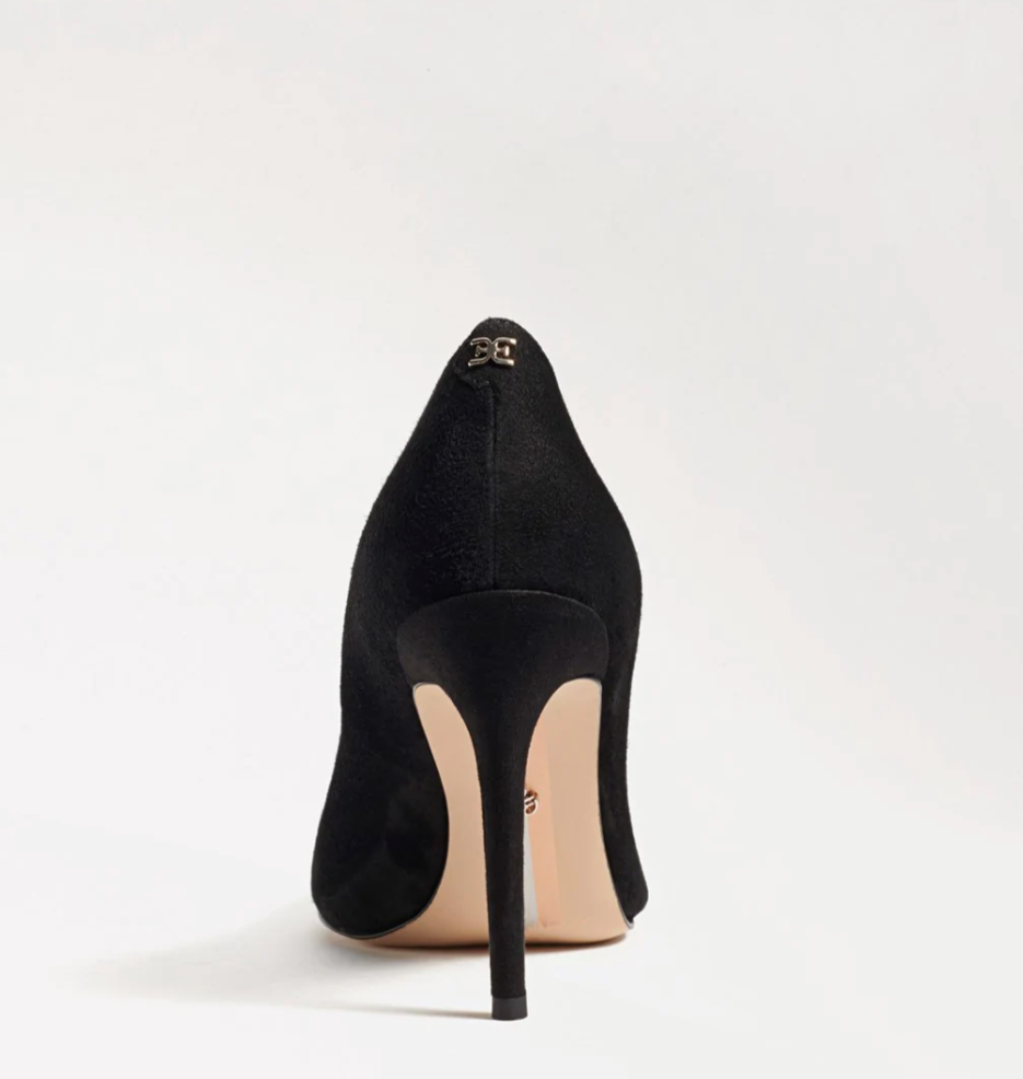 SAM EDELMAN HAZEL PUMP BLACK SUEDE