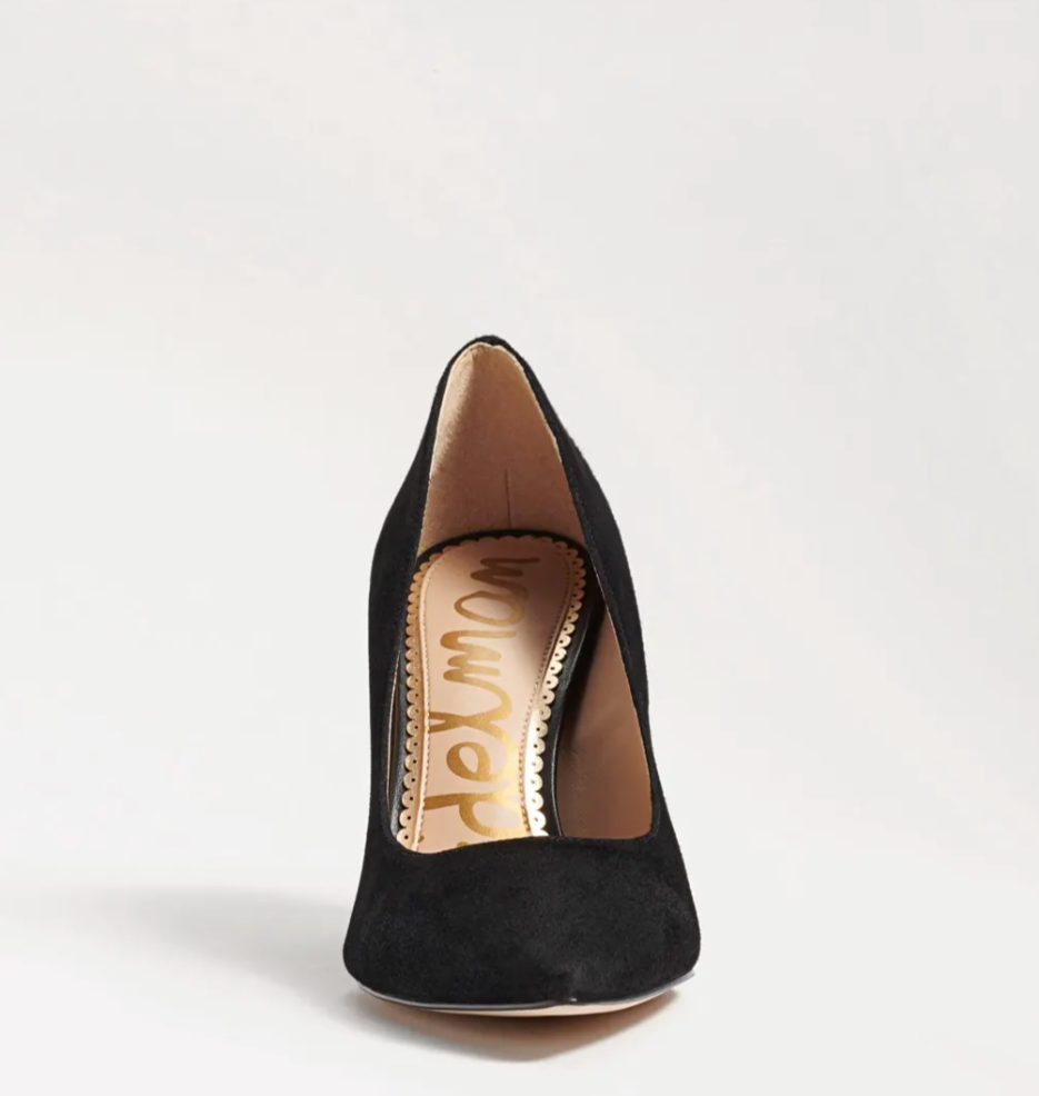 SAM EDELMAN HAZEL PUMP BLACK SUEDE