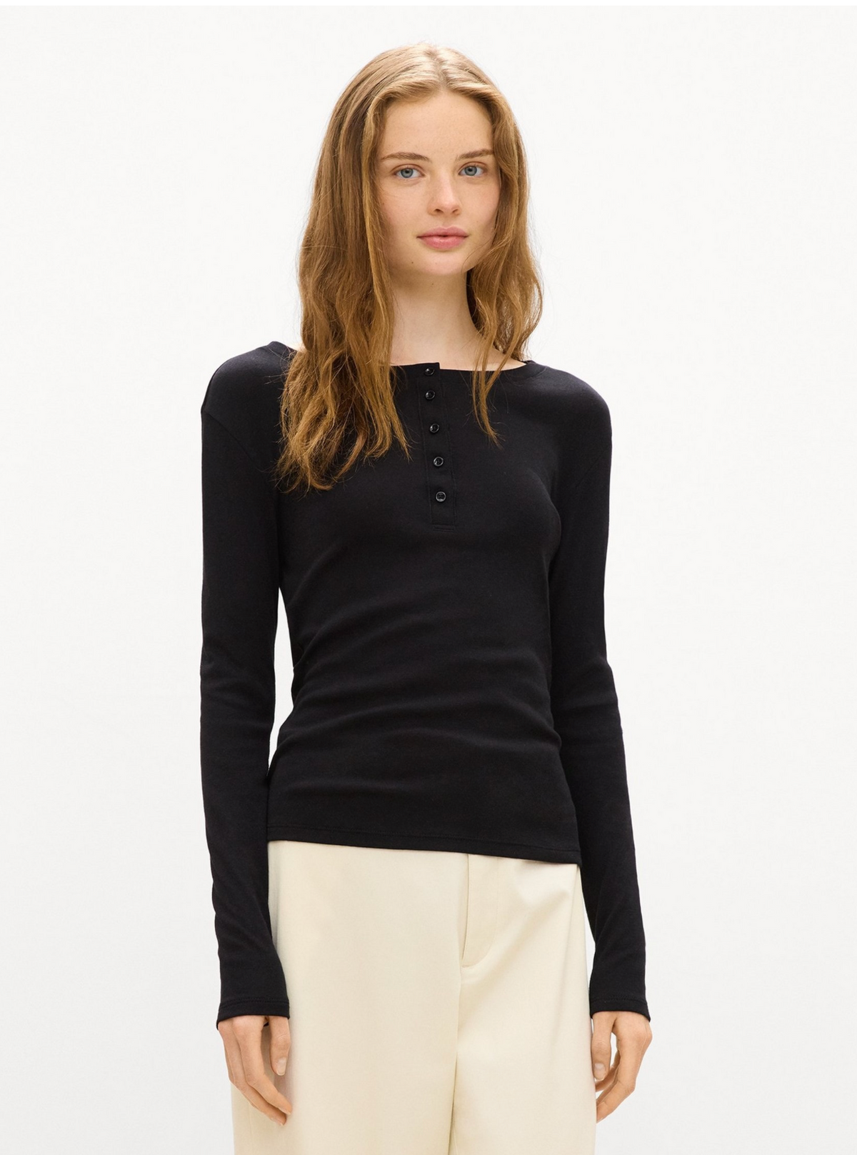 Long Sleeve Basic Henley
