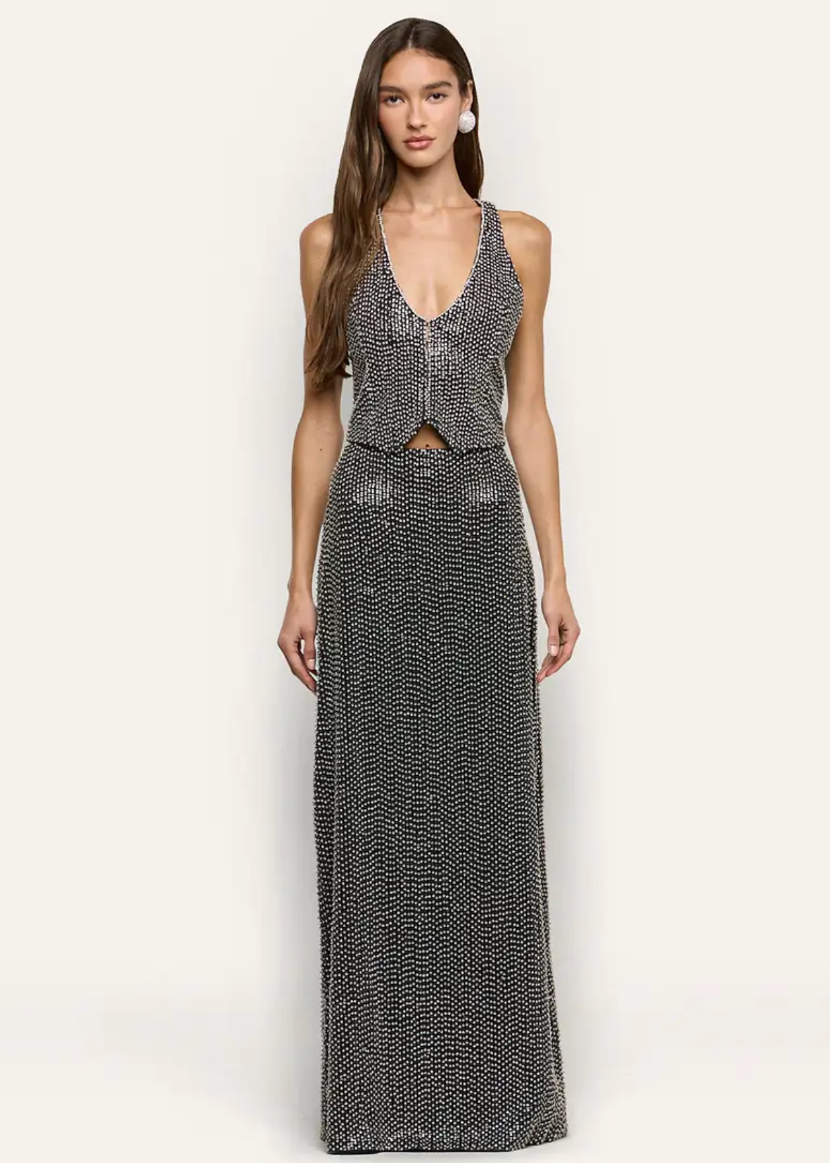 Zeta Embellished Long Skirt