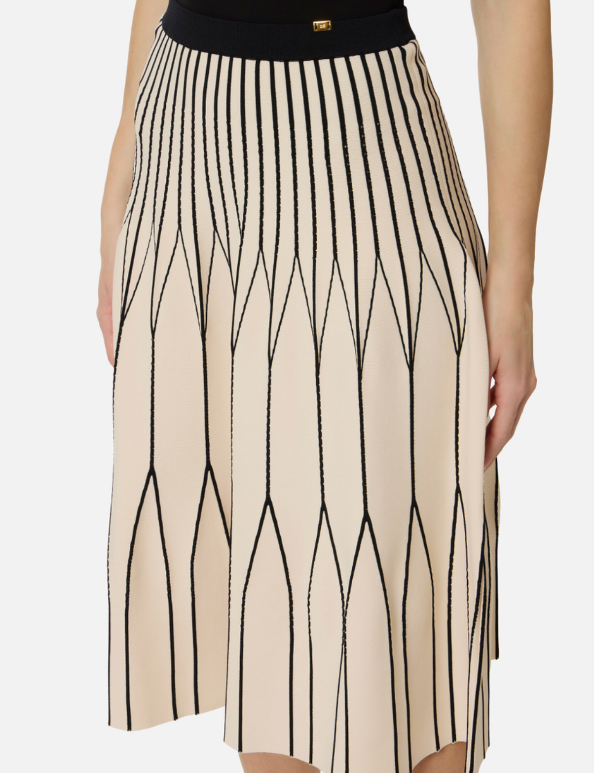 Textured Tulip Midi Skirt