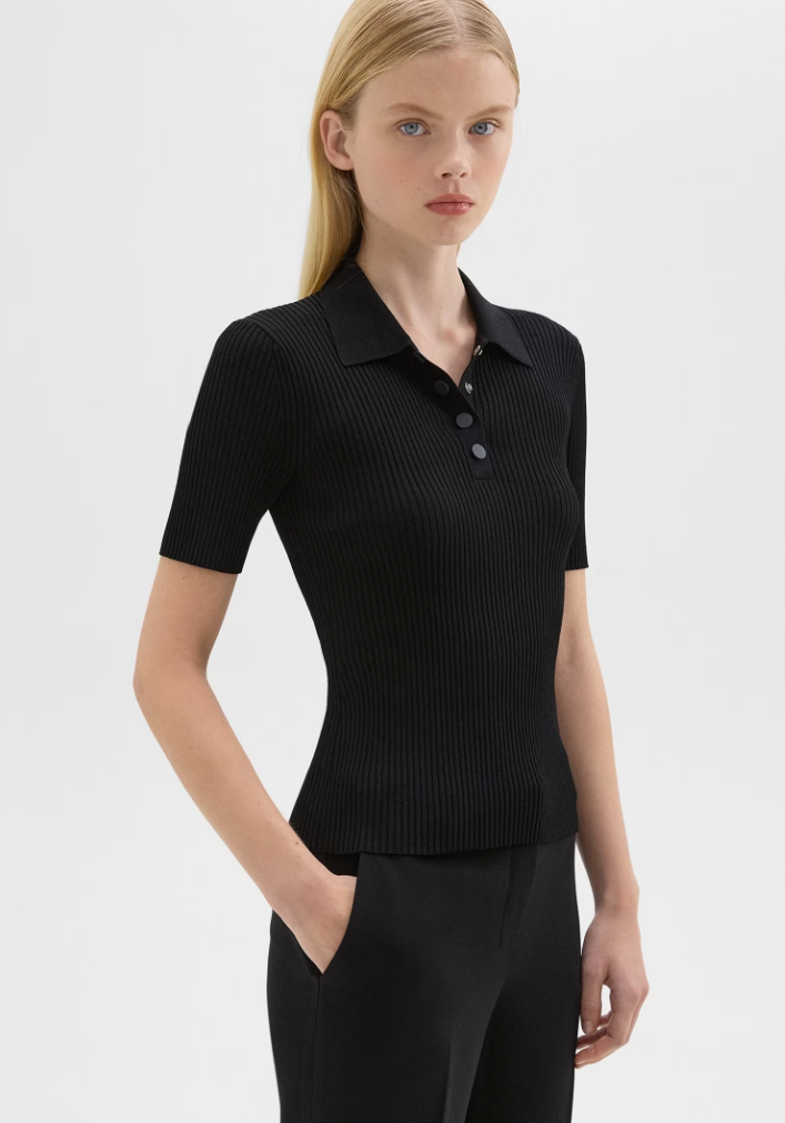 Short Sleeve Ribbed Polo