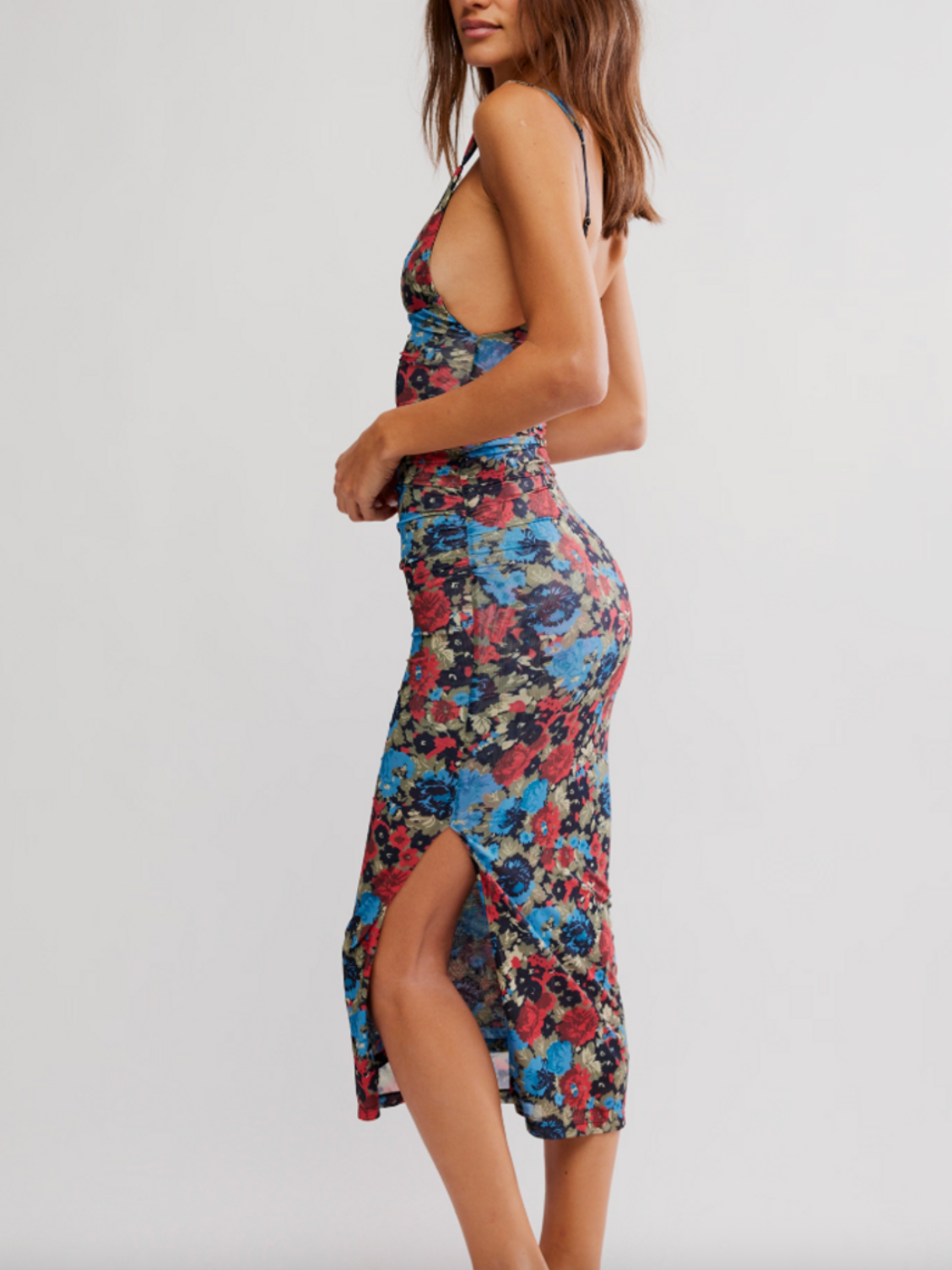 Long Live Printed Mesh Sleeveless Dress
