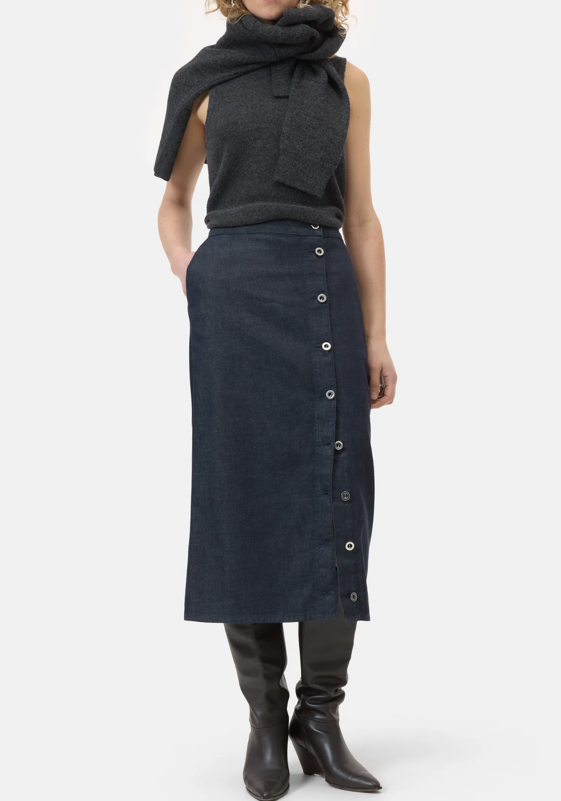 Button-Up Skirt