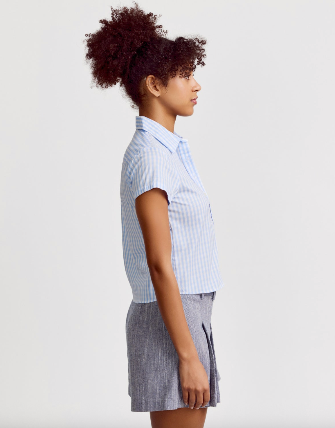 The Boxy Short Sleeve Cropped Shirt