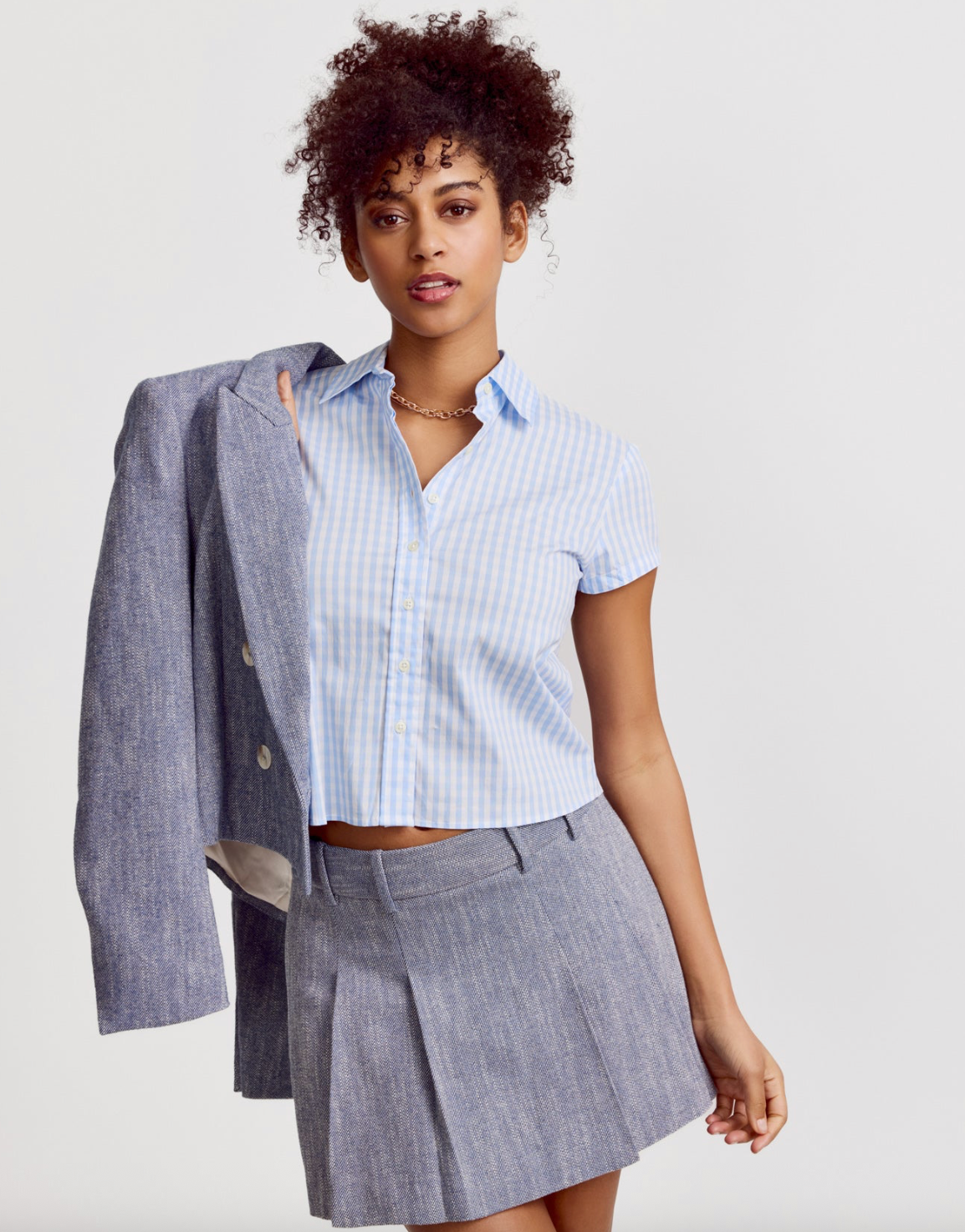 The Boxy Short Sleeve Cropped Shirt