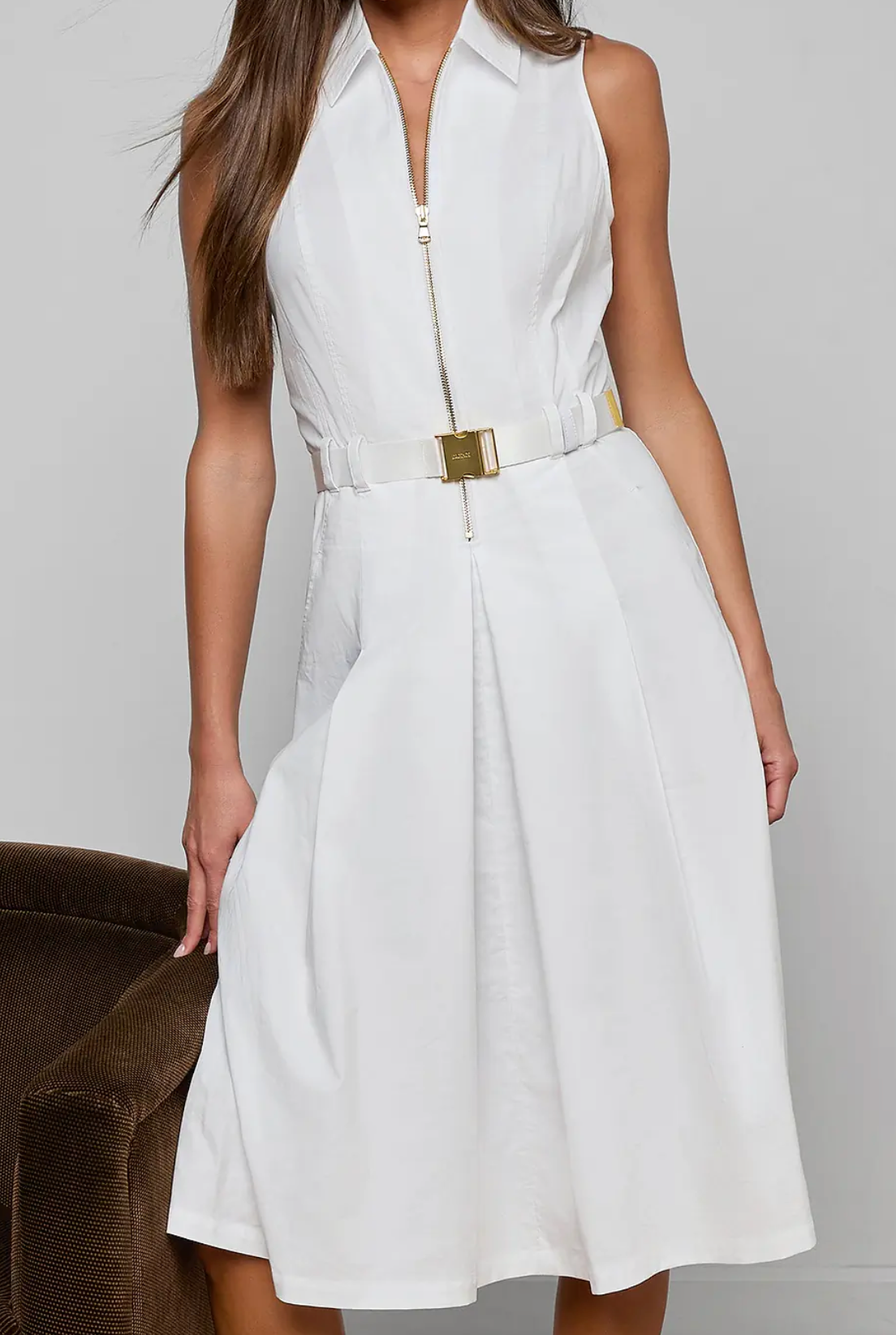 L'AGENCE Kylo Shirt Dress In Dark Brown L'AGENCE Kylo Shirt Dress In Dark Brown
