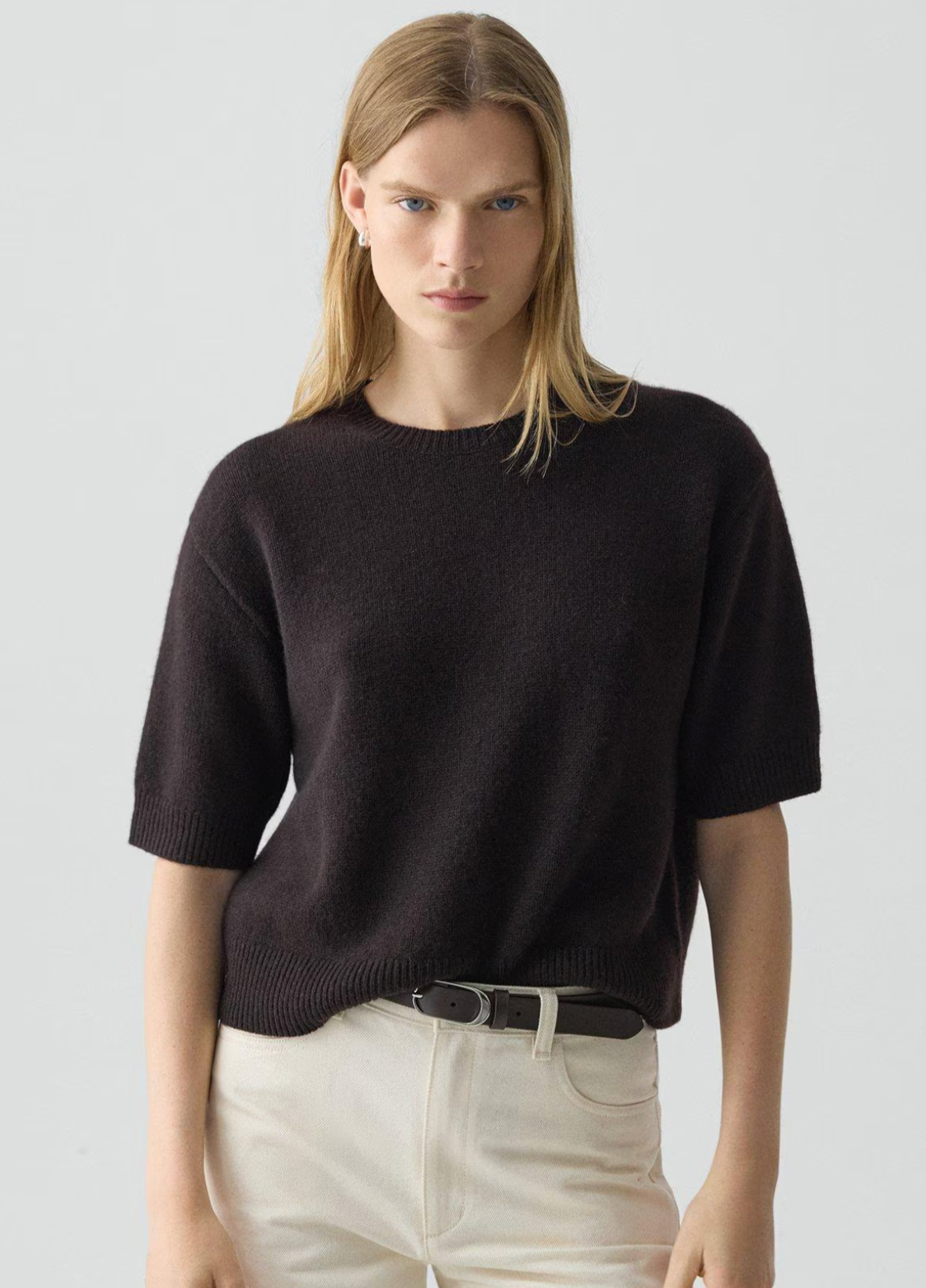 Crop Cashmere Tee