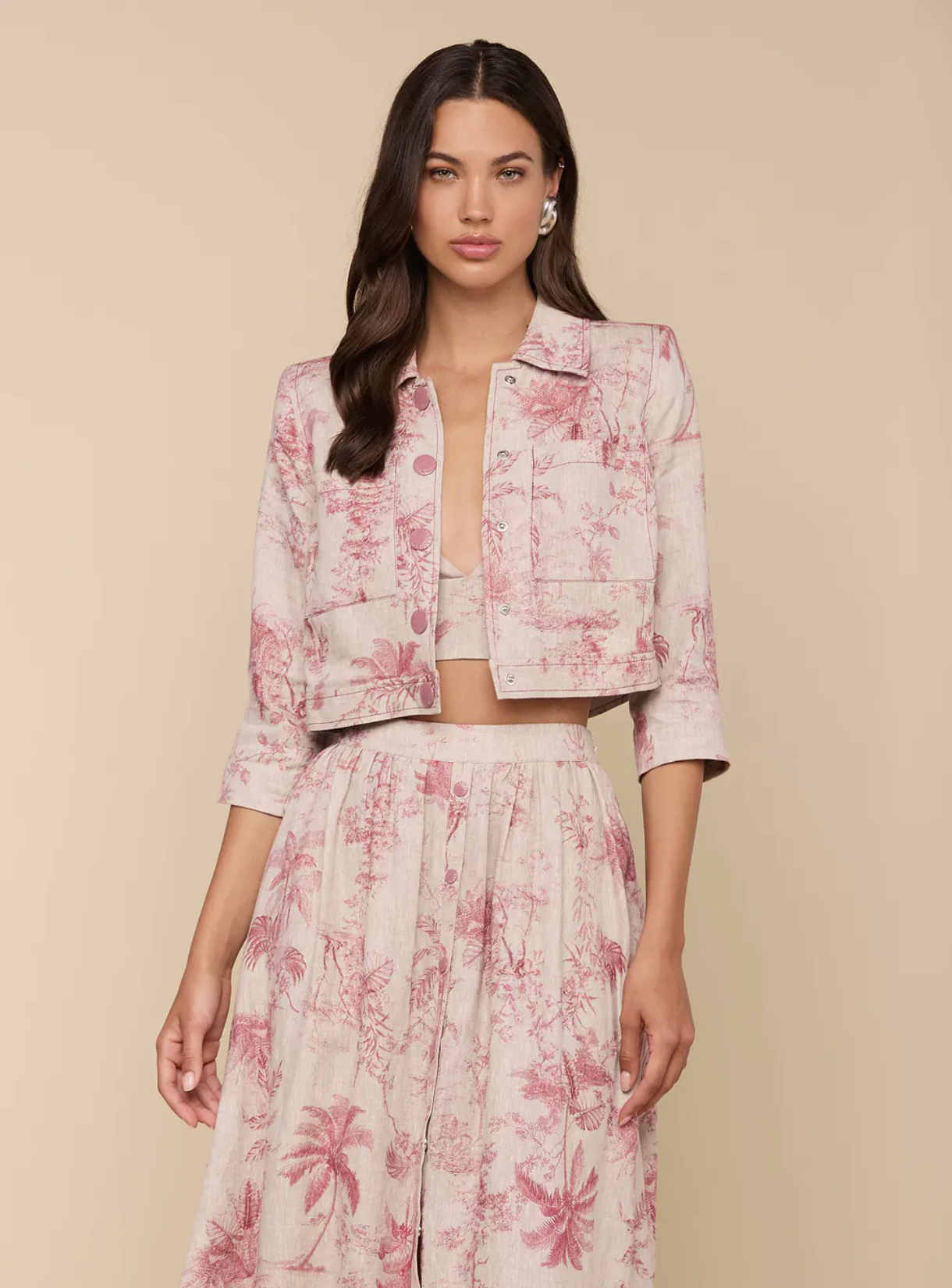 Eda 3/4 Sleeve Crop Jacket