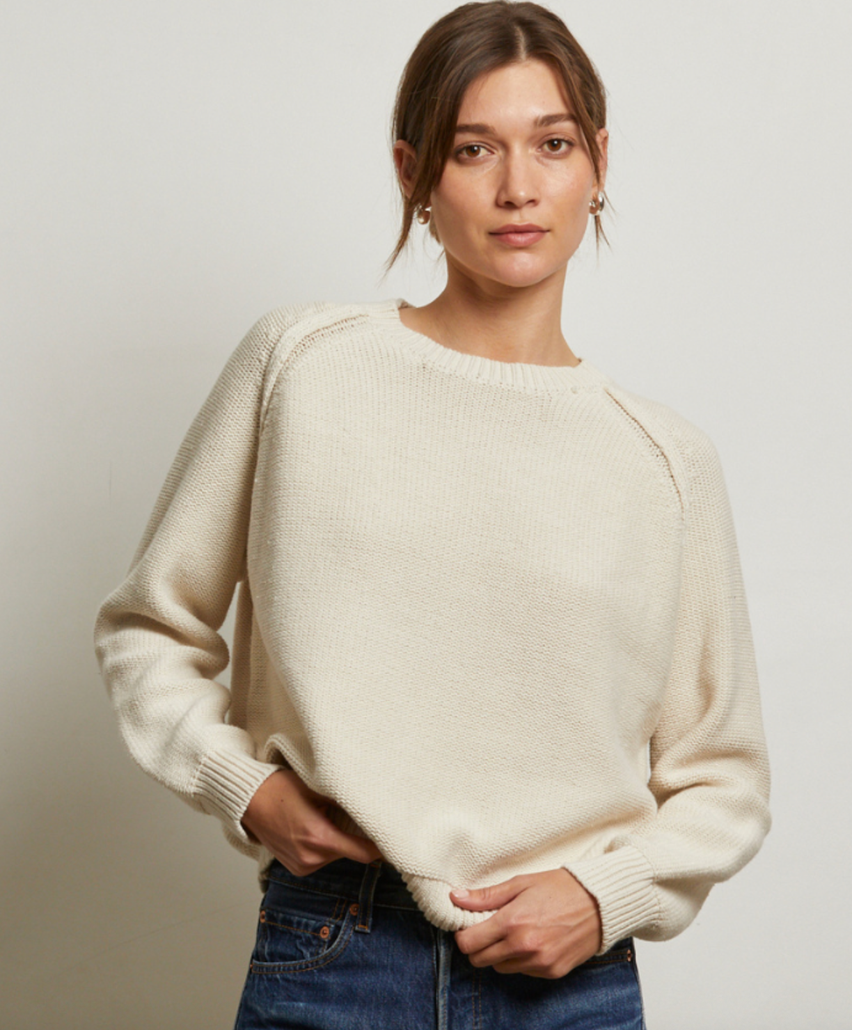 Evie Cotton Raglan Crew