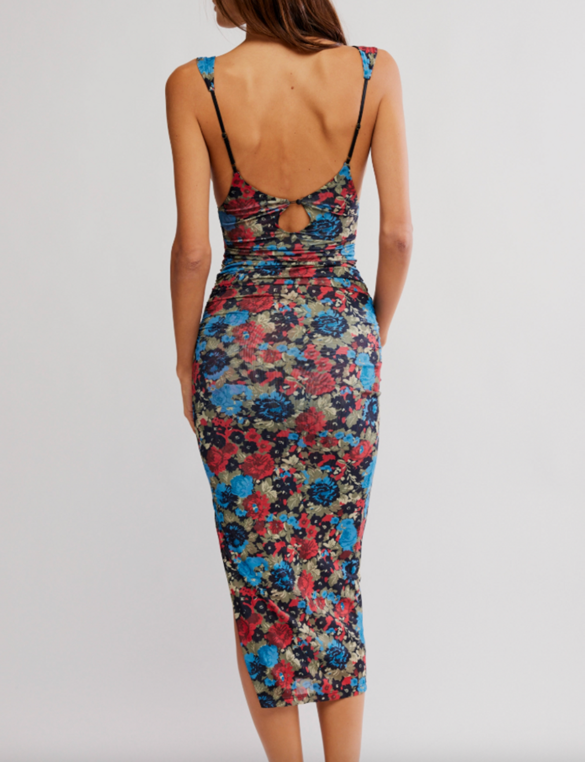 Long Live Printed Mesh Sleeveless Dress