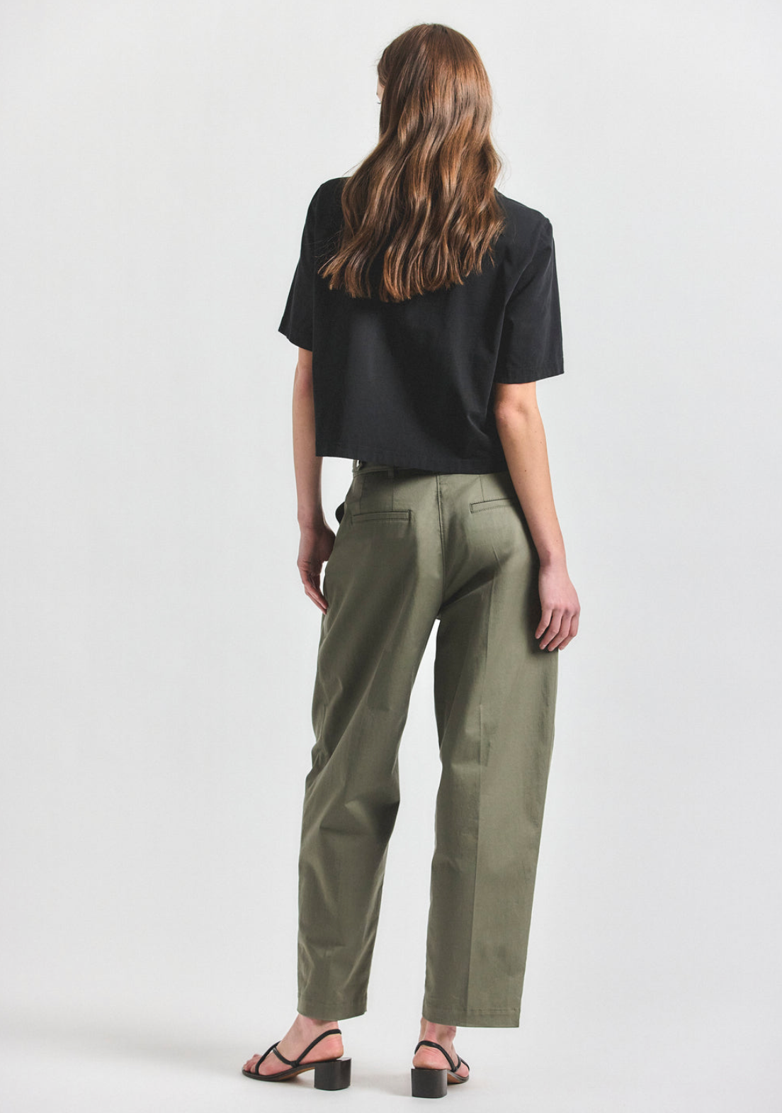 Asher Stretch Cotton Twill Pleated Trouser