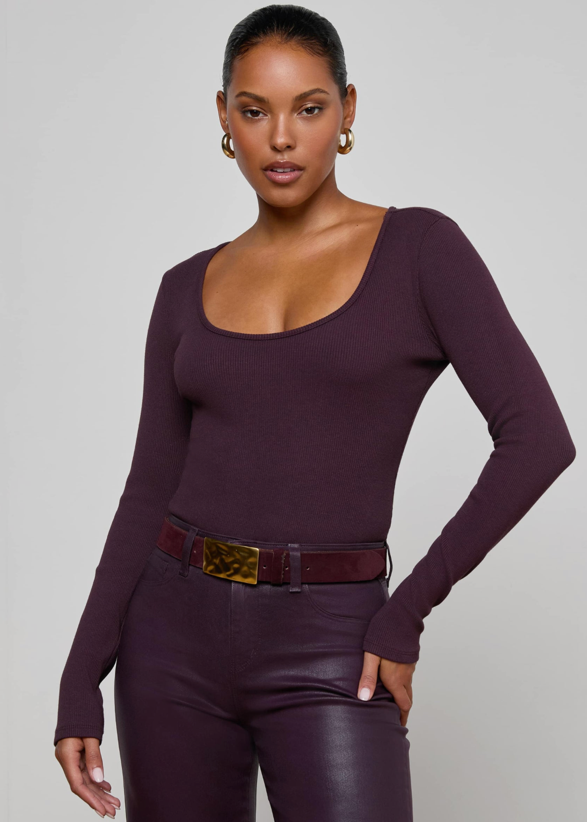 Elara Long Sleeve Scoop Neck Bodysuit