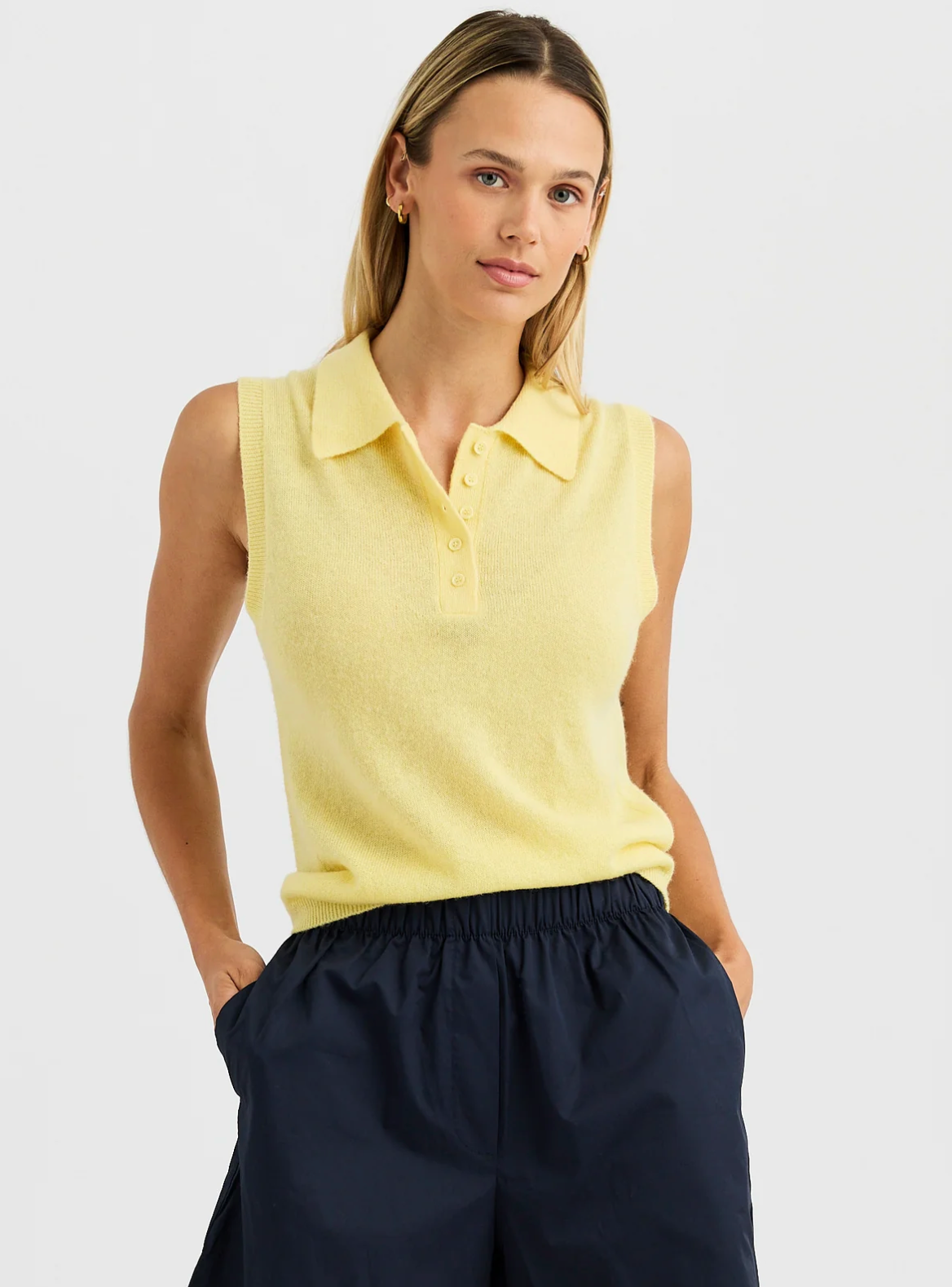 Drew Sleeveless Polo
